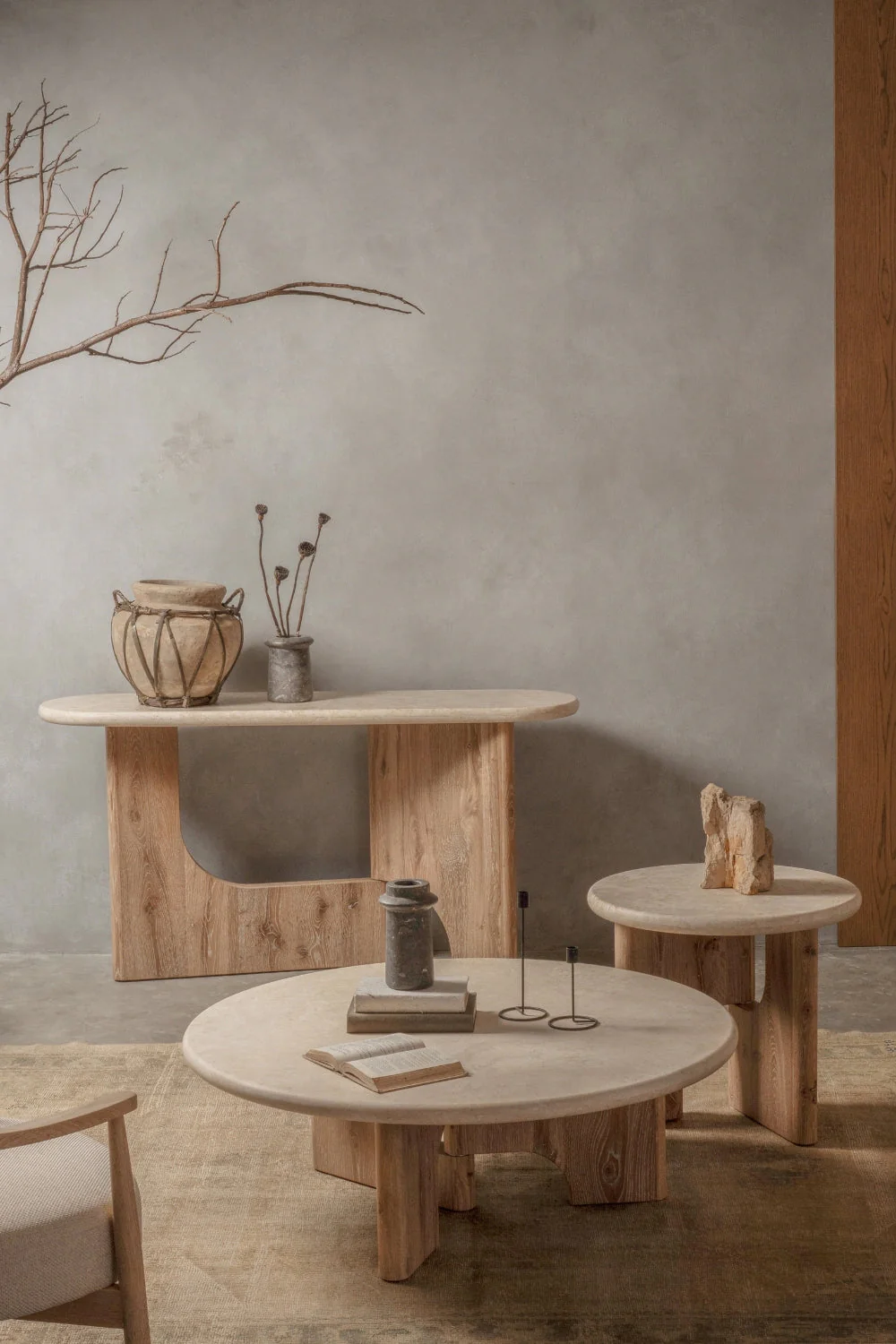 Floema Console Table - Marble Top - Image 9