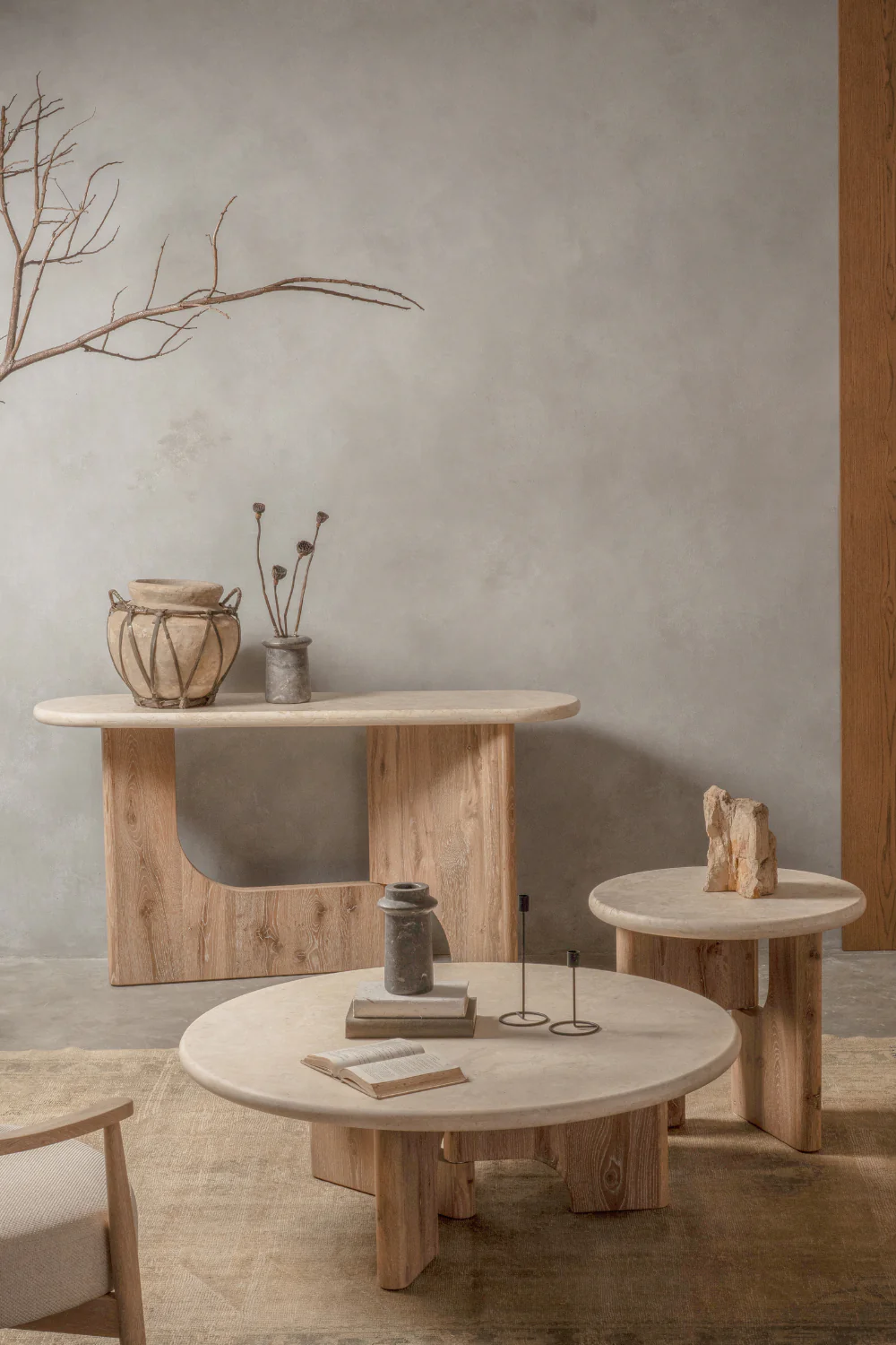 Floema Side Table - Marble Top - Image 9