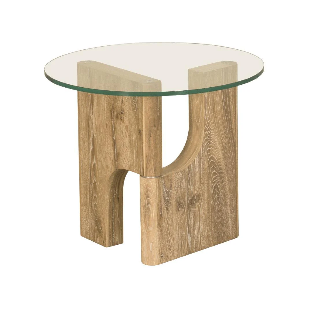 Floema Side Table with glass top - Image 3