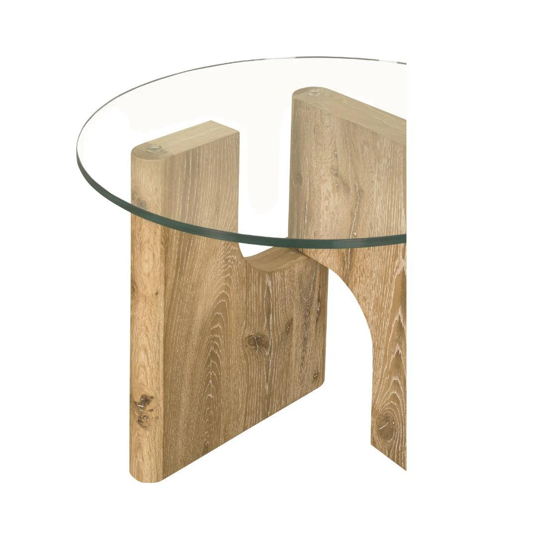 Floema Side Table with glass top - Image 4