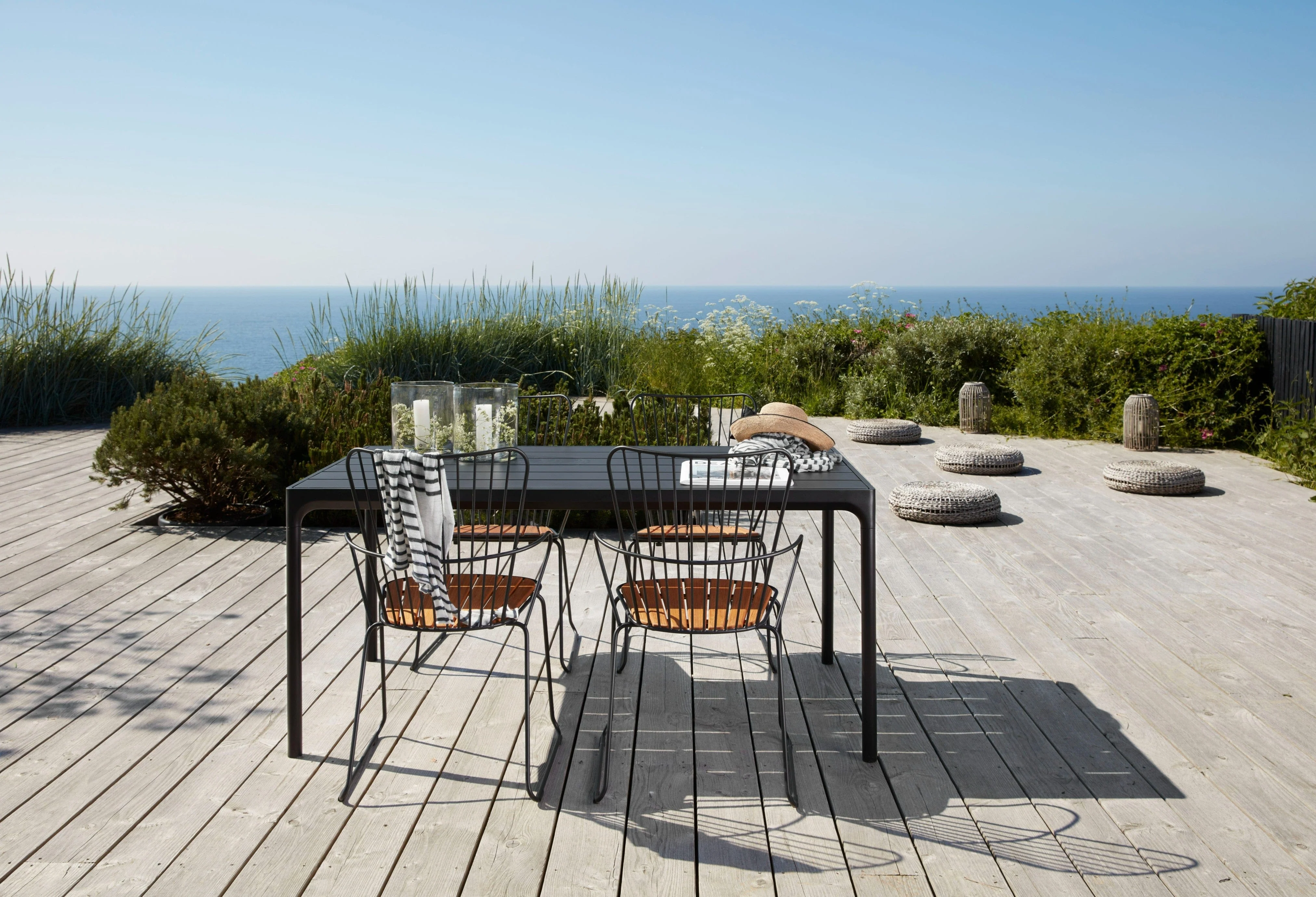 Four Table - Black Top & Frame 160(CM) - Image 2