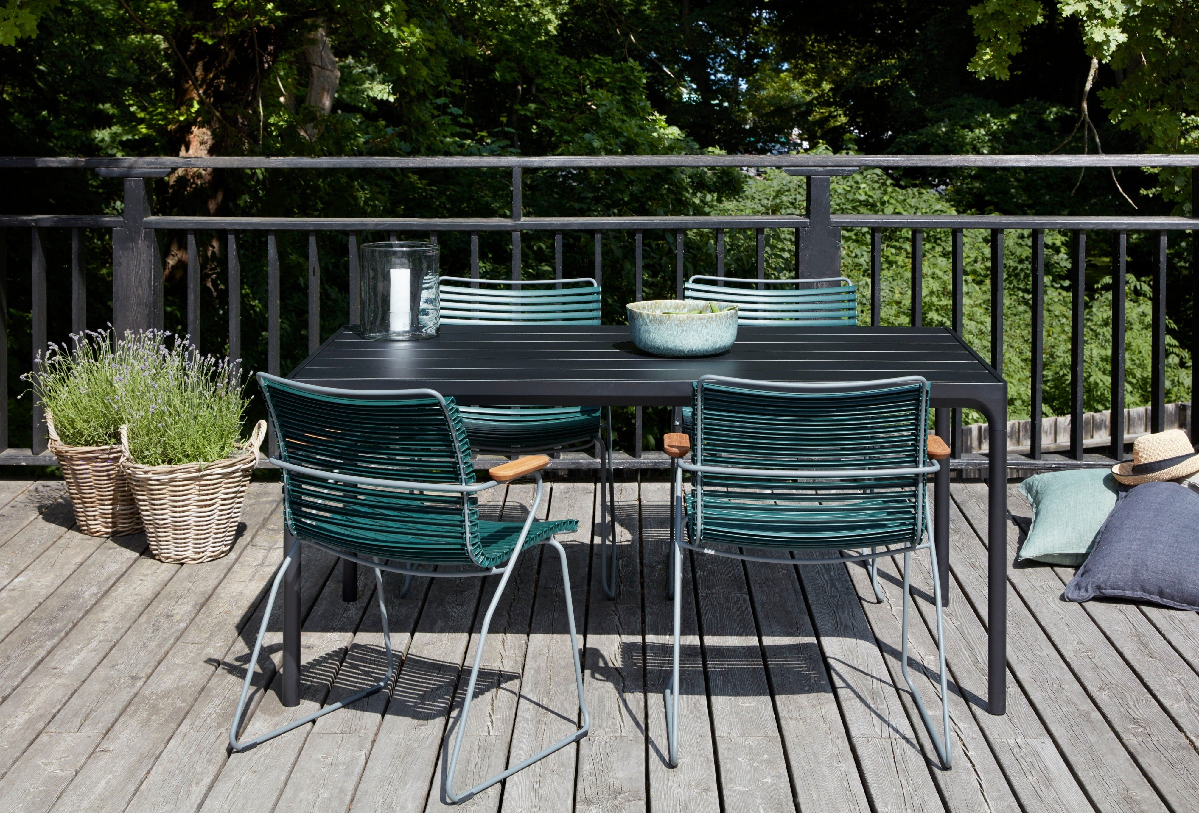 Four Table - Black Top & Frame 160(CM) - Image 3