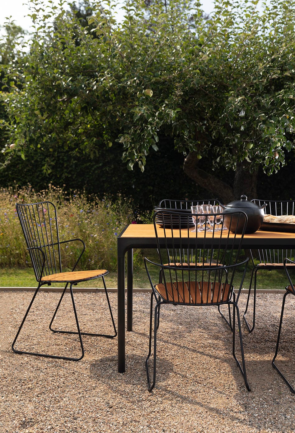 Four Square Table - Bamboo | Black 90(CM) - Image 5