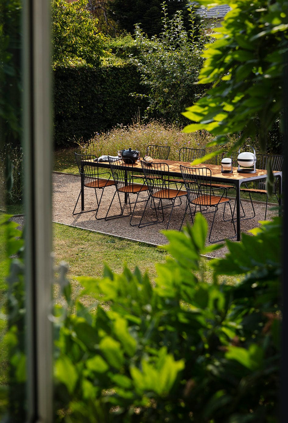 Four Square Table - Bamboo | Black 90(CM) - Image 6