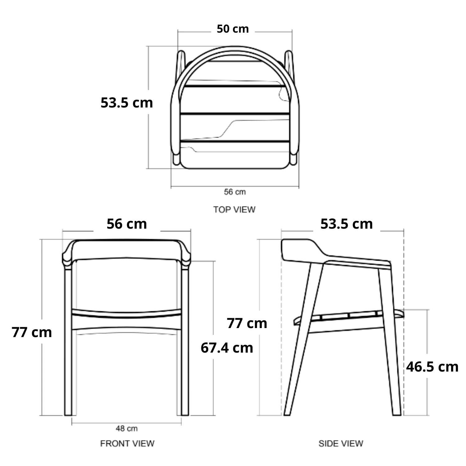 Grasshopper Armchair - European Oak - Image 7