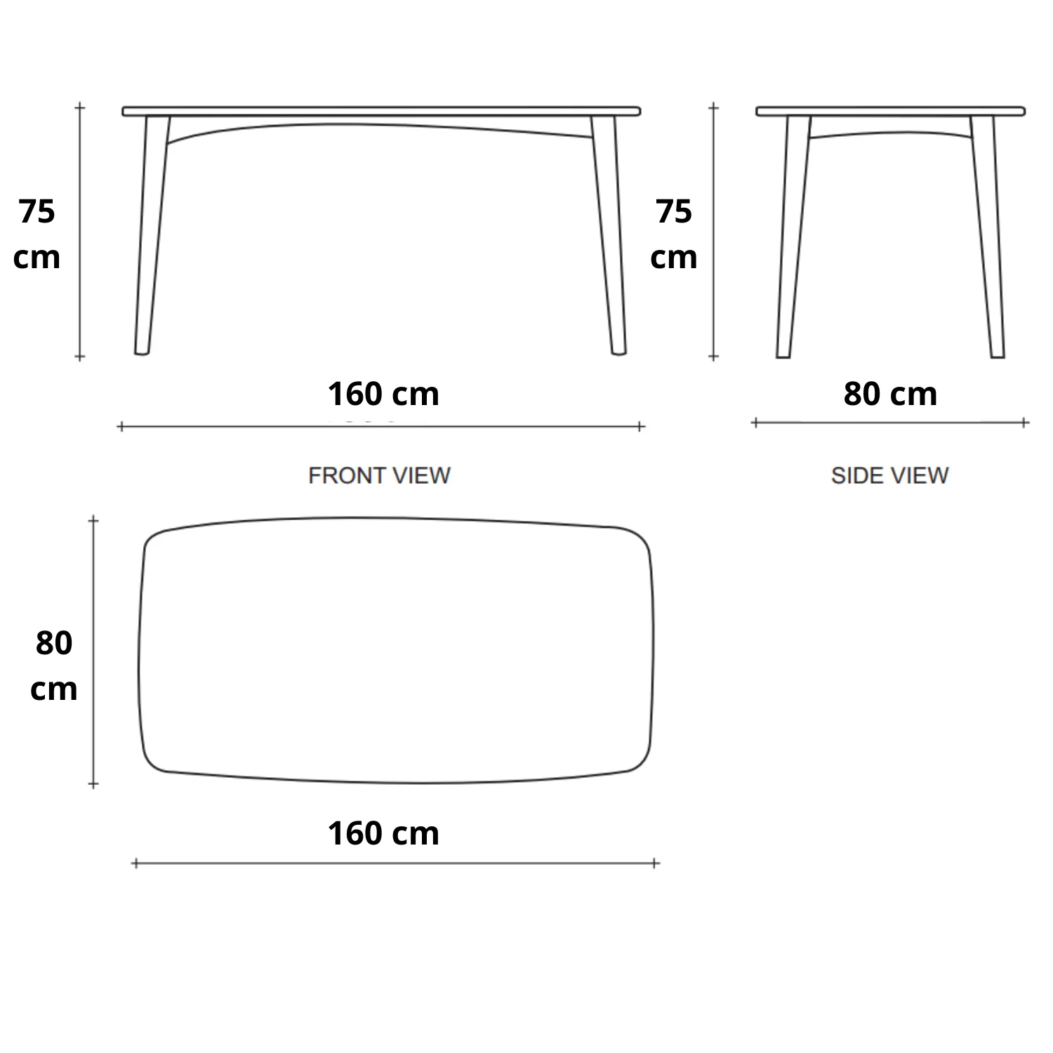 Grasshopper Rectangular Dining Table 160(CM) - FSC RecycledTeak - Image 3