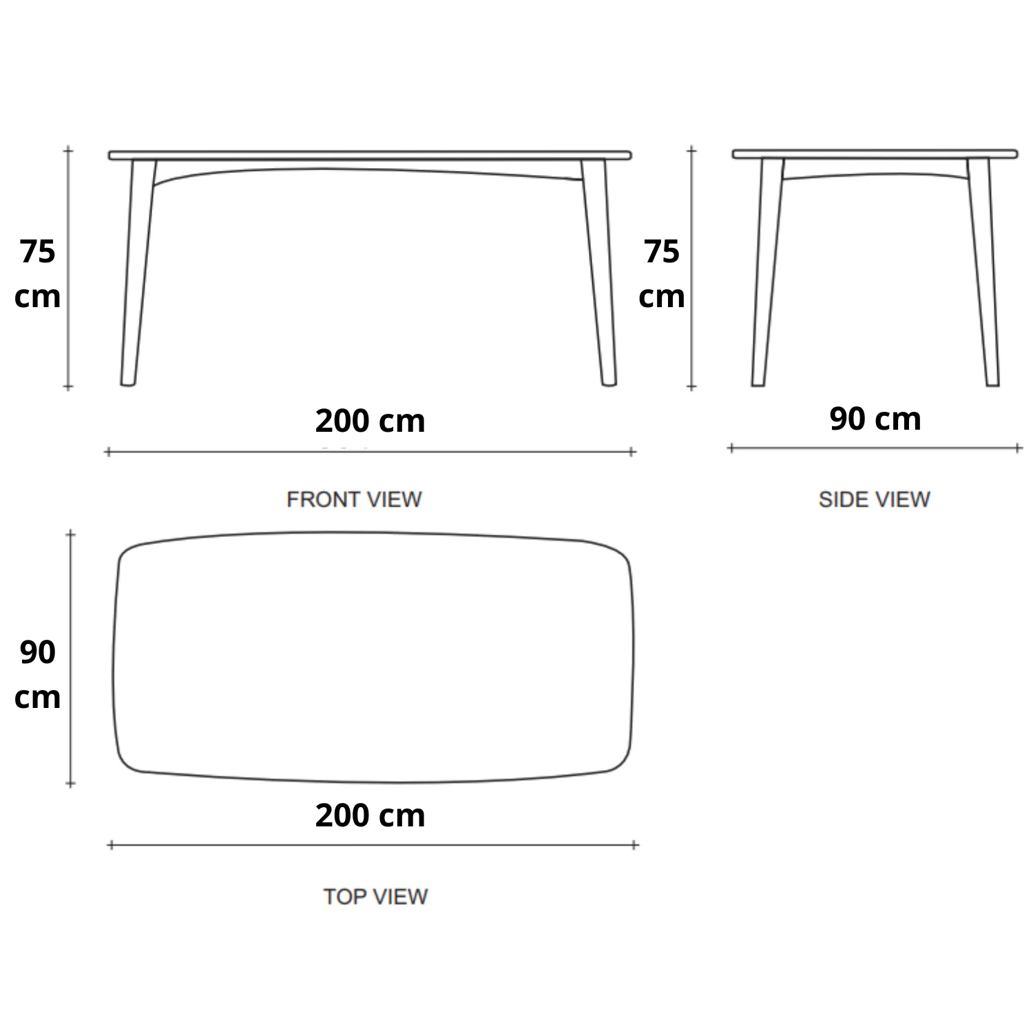 Grasshopper Rectangular Dining Table 200(CM) - FSC Teak - Image 4