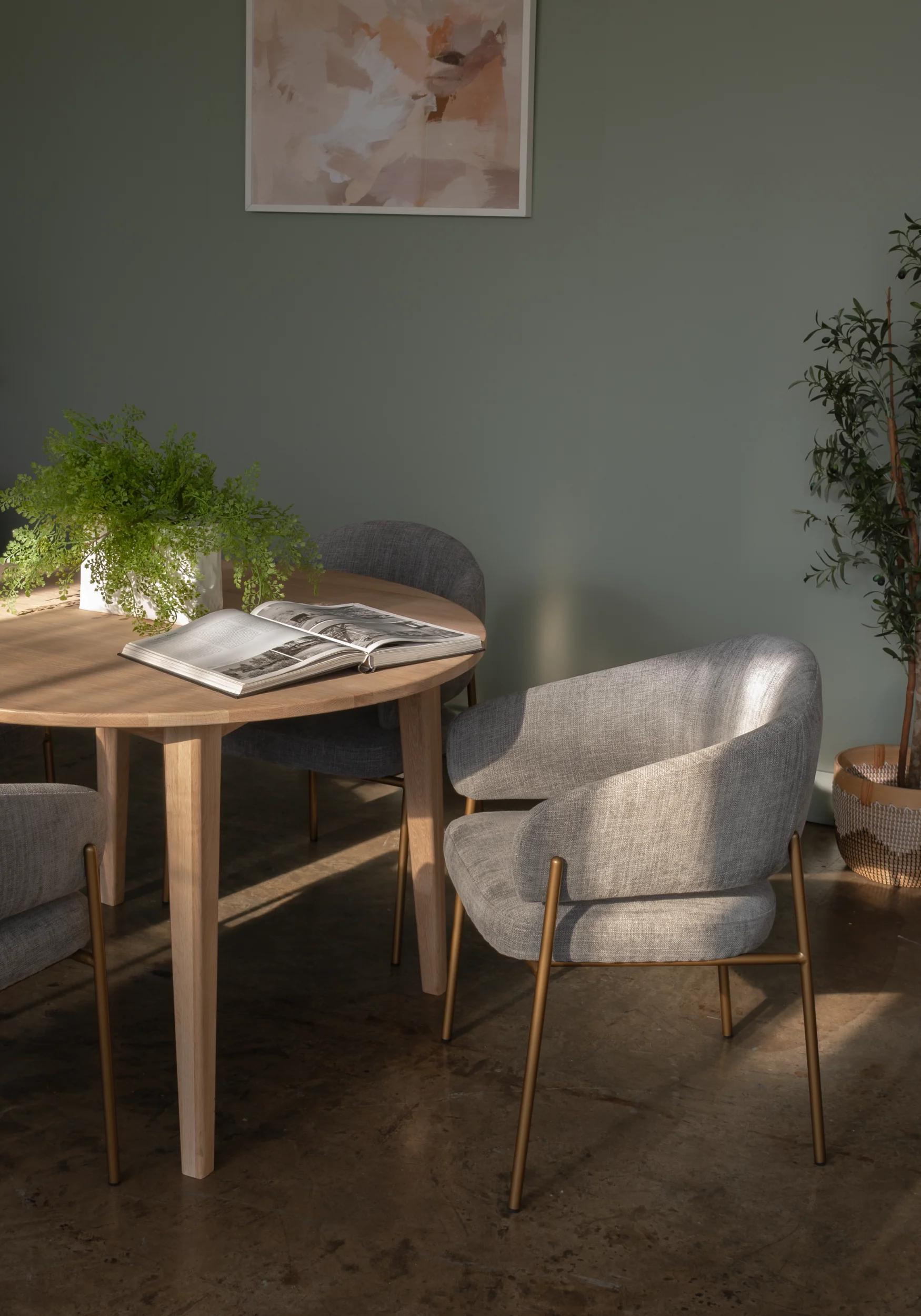 Hanna Dining Chair Silver Upholstery - Image 2