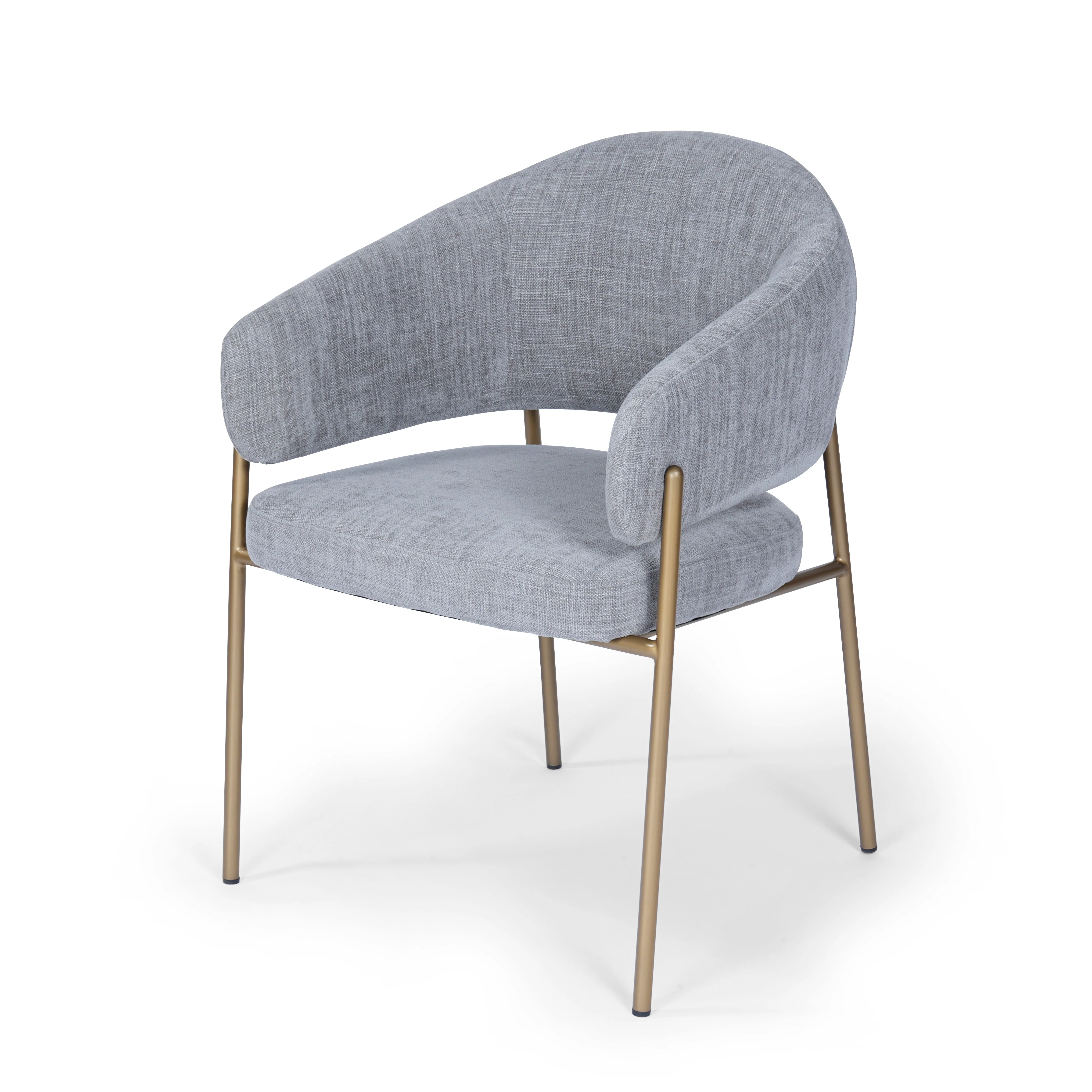 Hanna Dining Chair Silver Upholstery - Image 3