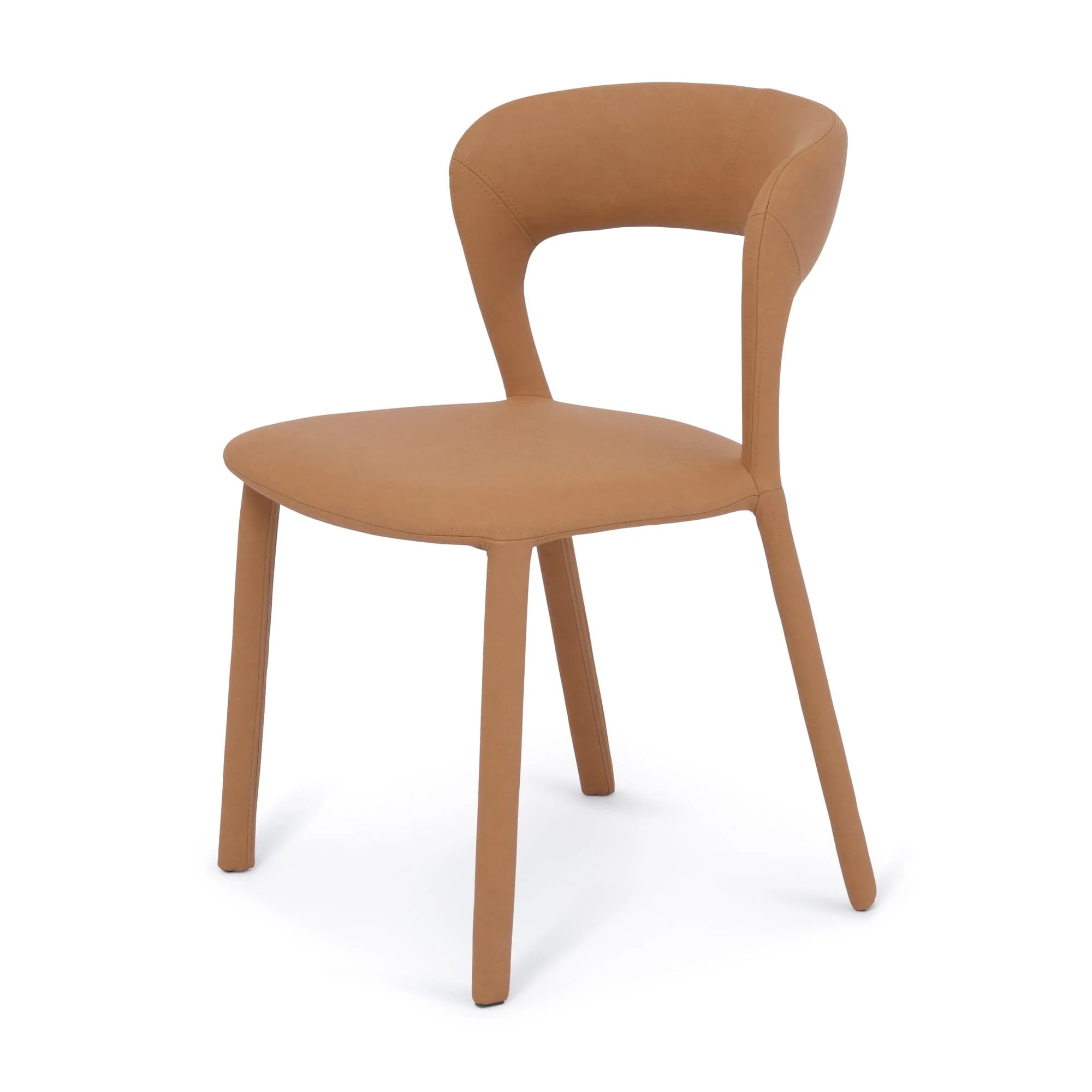 Hudson Dining Chair Butterscotch Leather look Upholstery