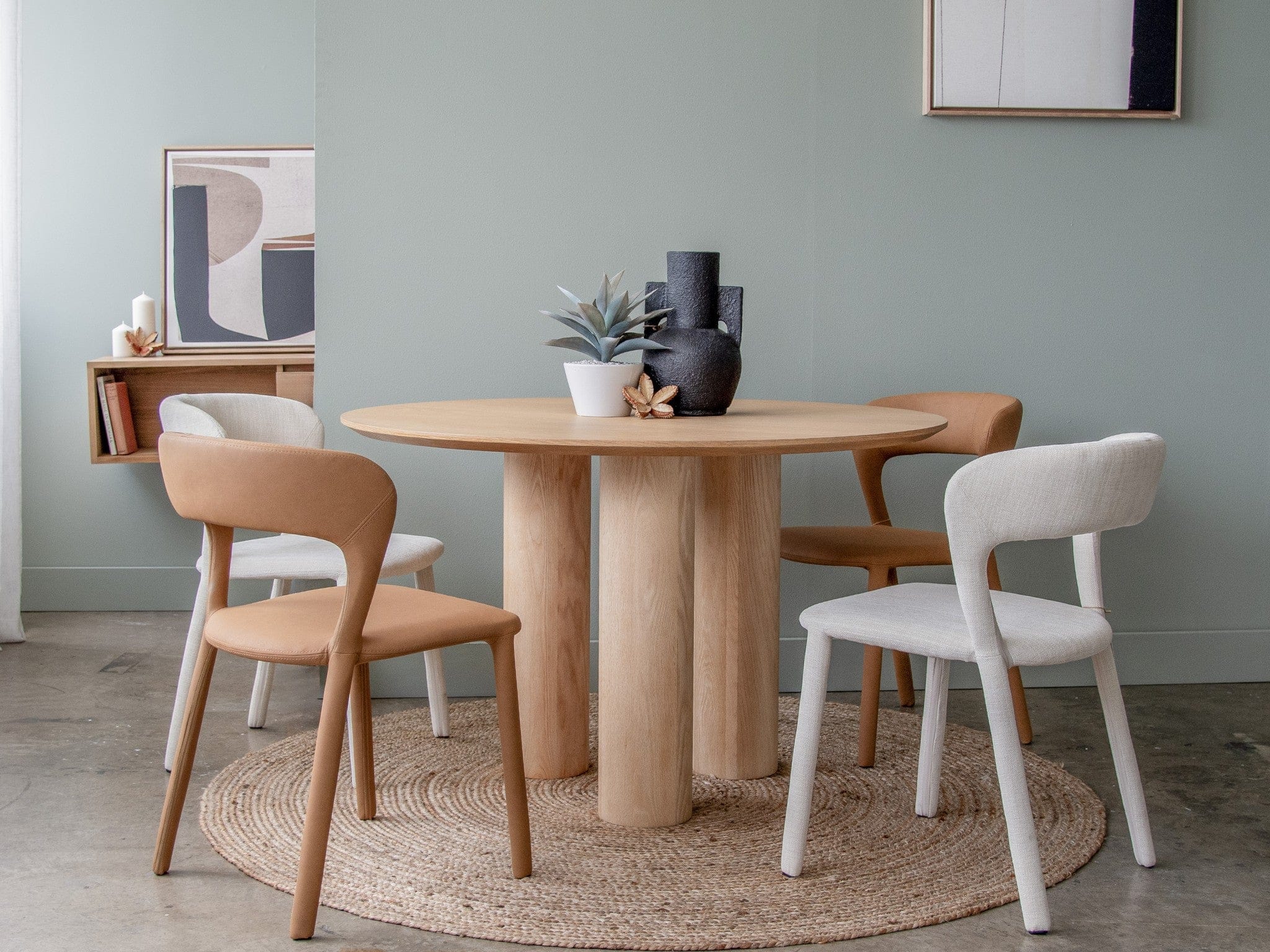 Hudson Dining Chair Butterscotch Leather look Upholstery - Image 8