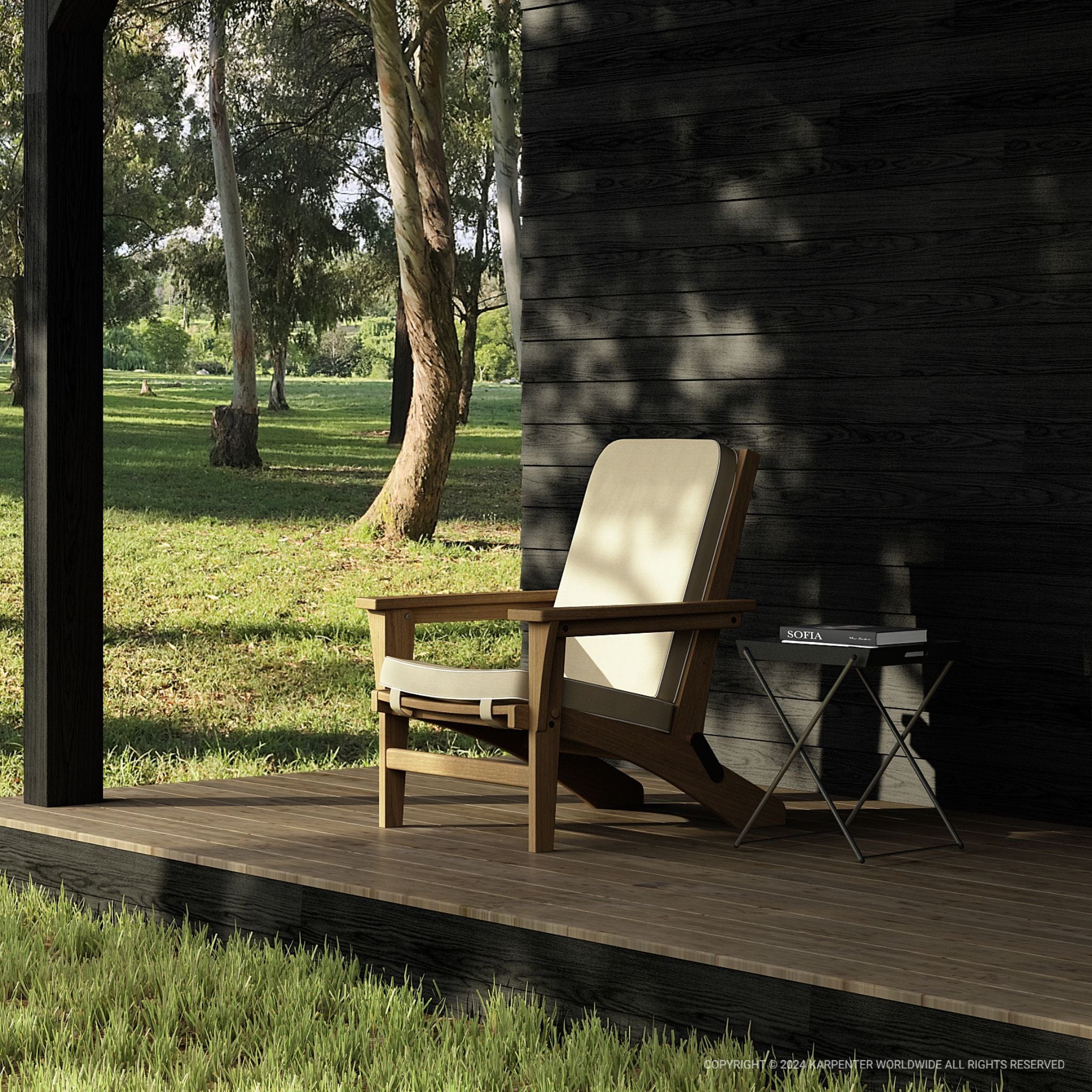 Idle Moose Outdoor Easy Chair - FSC Teak - Image 11