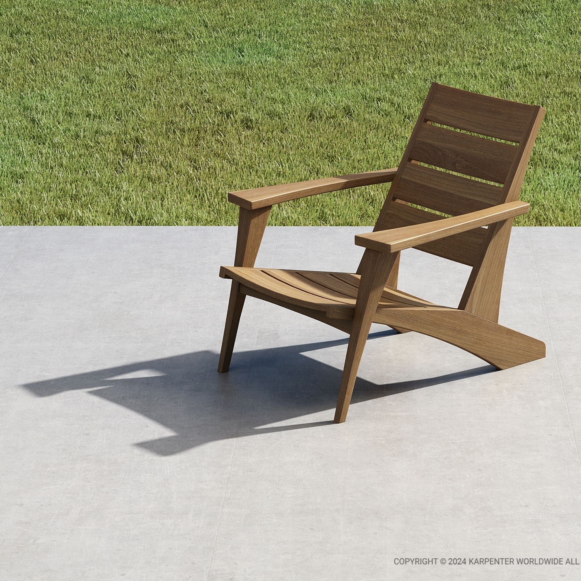 Idle Moose Outdoor Easy Chair - FSC Teak - Image 2
