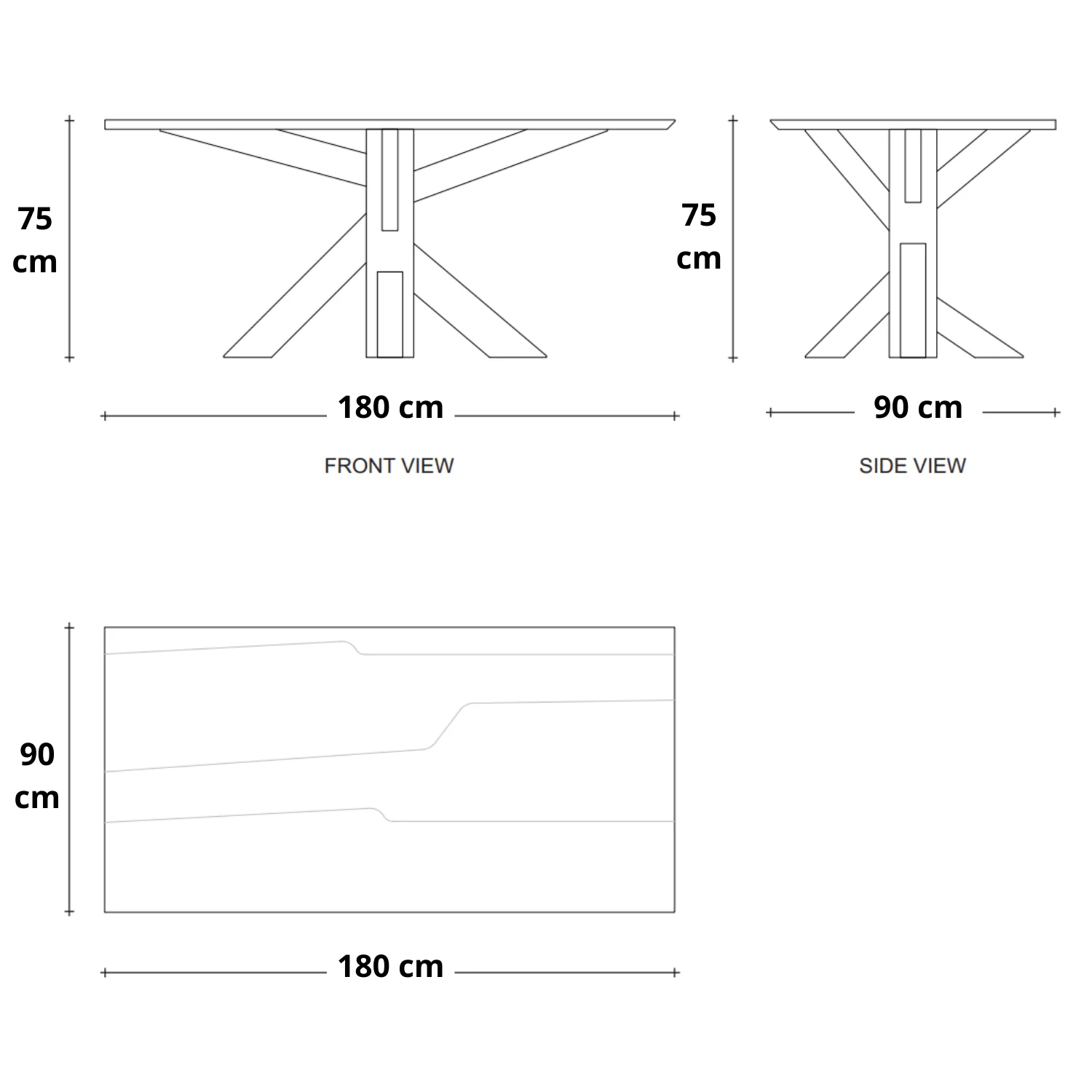 Ki Rectangular Dining Table 180(CM) - European Oak - Image 4