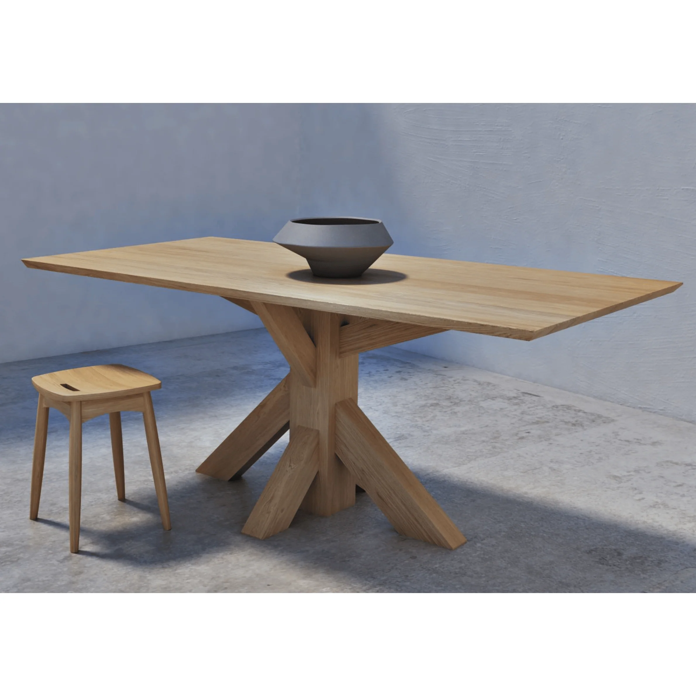 Ki Rectangular Dining Table 180(CM) - European Oak - Image 5