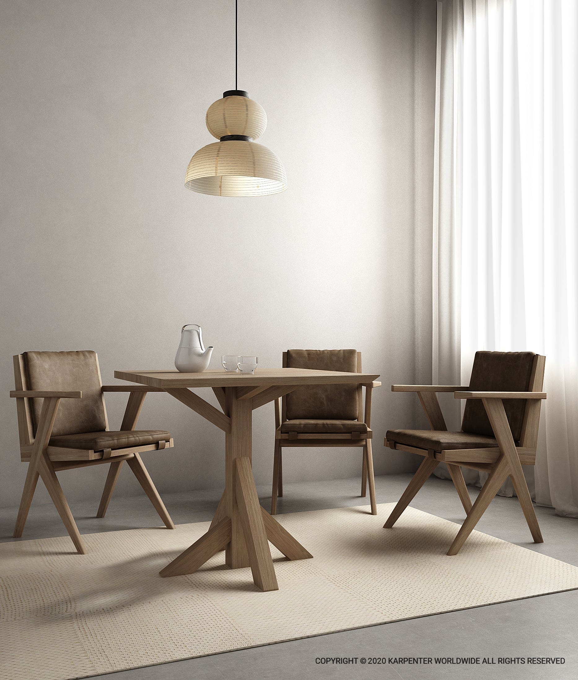 Ki Rectangular Dining Table 180(CM) - European Oak - Image 7