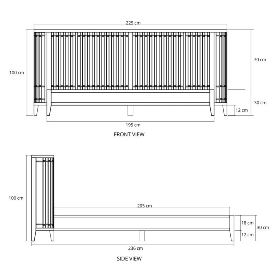 Koppar King Bed - FSC Recycled Teak - Image 13