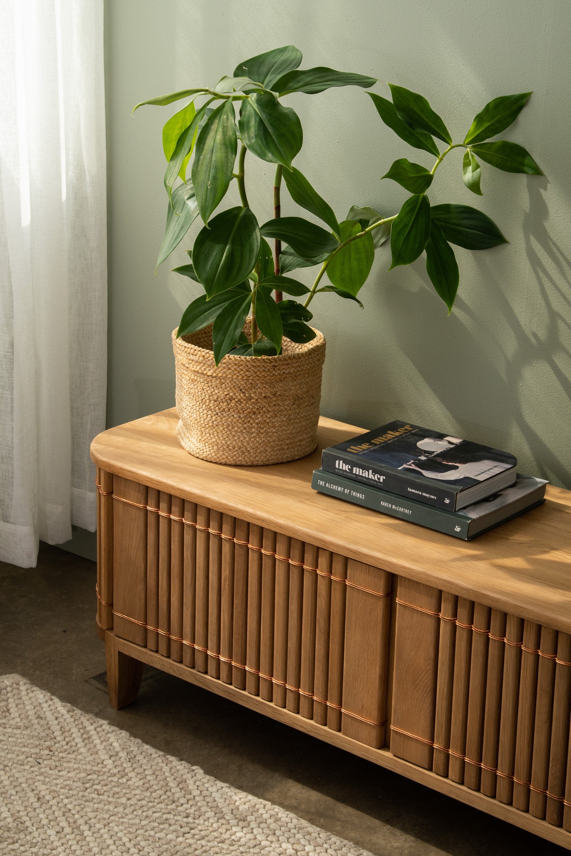 Koppar Large Media Cabinet with 3 Doors - European Oak - Image 6