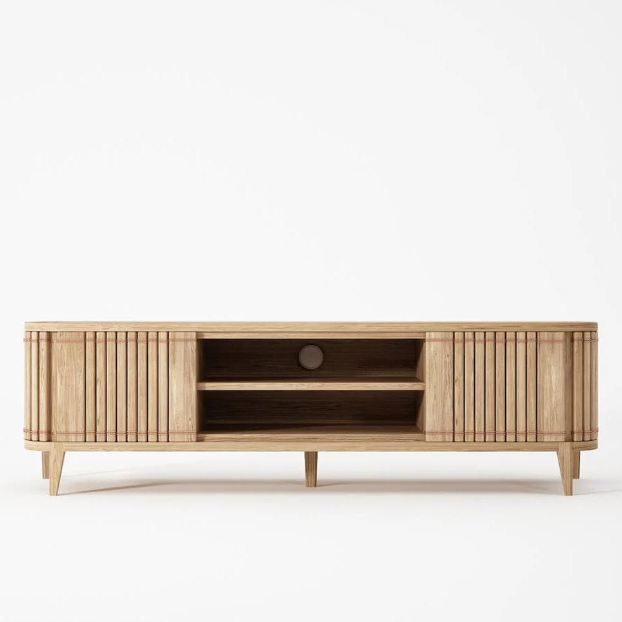 Koppar Media Cabinet with 2 Doors - European Oak - Image 3