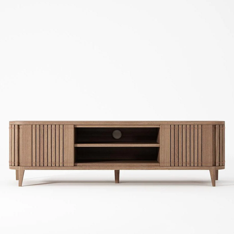 Koppar Media Cabinet with 2 Doors - FSC Recycled Teak - Image 3