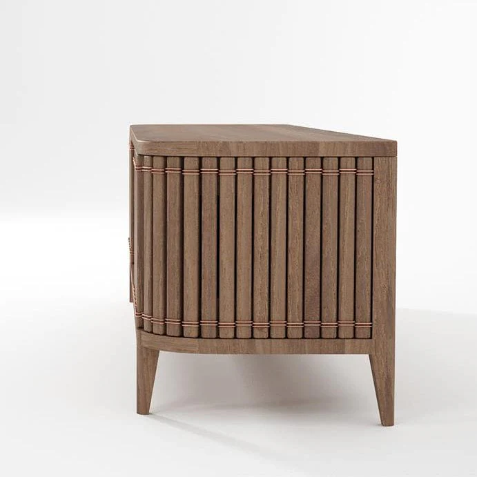 Koppar Media Cabinet with 2 Doors - FSC Recycled Teak - Image 5