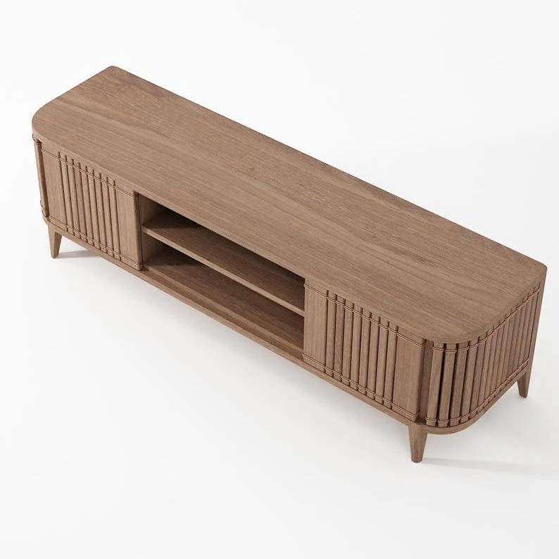Koppar Media Cabinet with 2 Doors - FSC Recycled Teak - Image 6