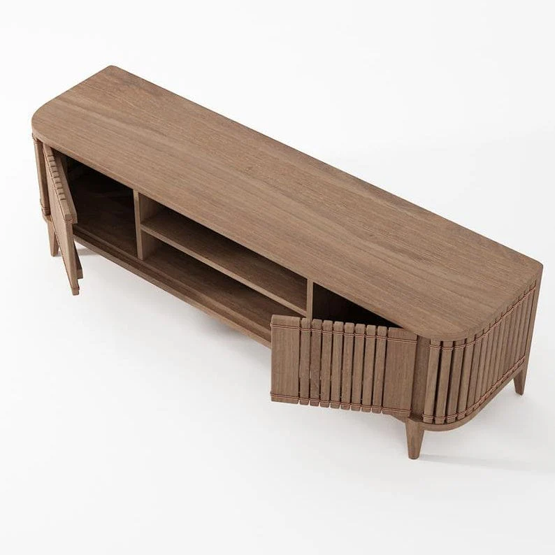Koppar Media Cabinet with 2 Doors - FSC Recycled Teak - Image 7