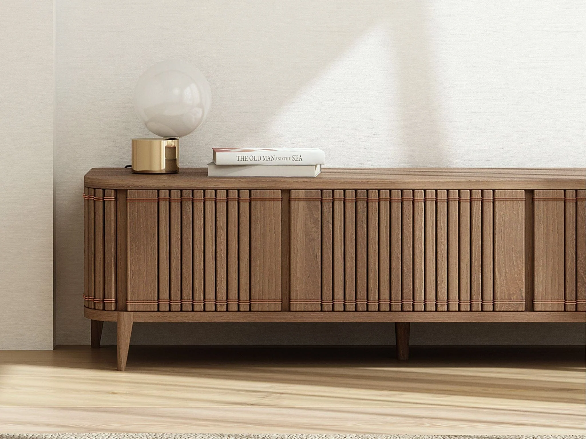 Koppar Media Cabinet with 3 Doors - FSC Recycled Teak - Image 7
