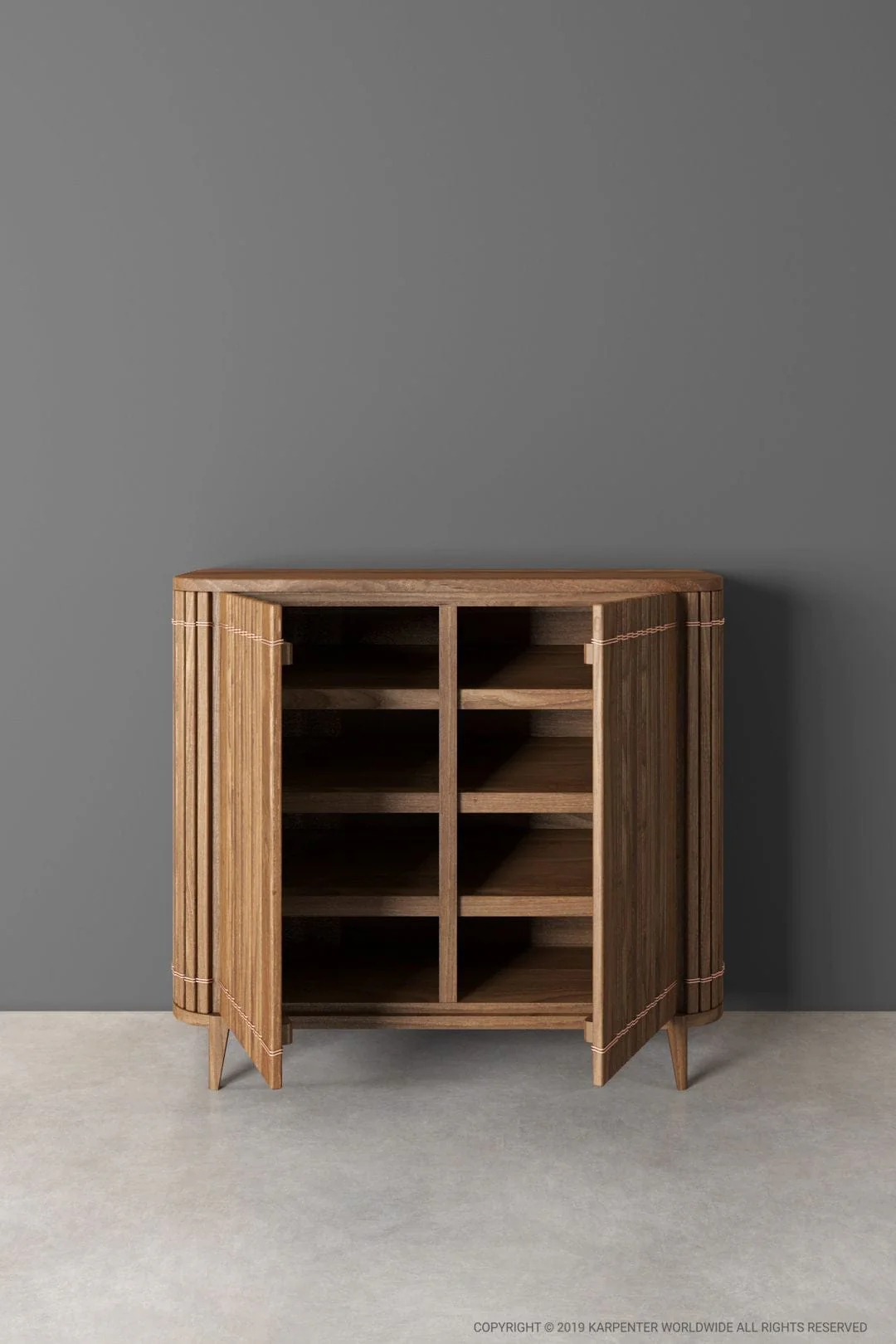 Koppar Shoe Rack Cabinet - FSC Recycled Teak - Image 8