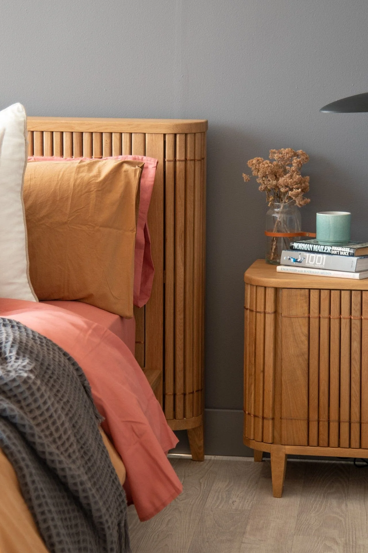 Koppar Side Table Left Hinges - European Oak - Image 11