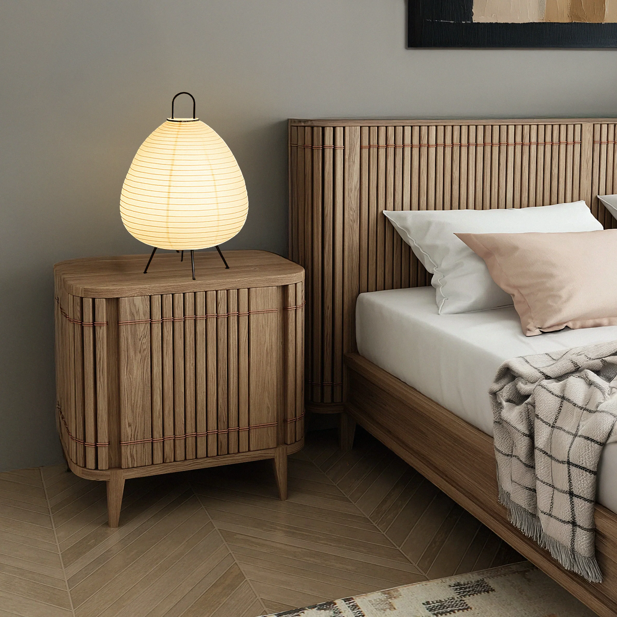 Koppar Side Table Left Hinges - European Oak - Image 2
