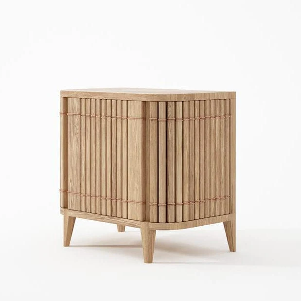 Koppar Side Table Left Hinges - European Oak - Image 3