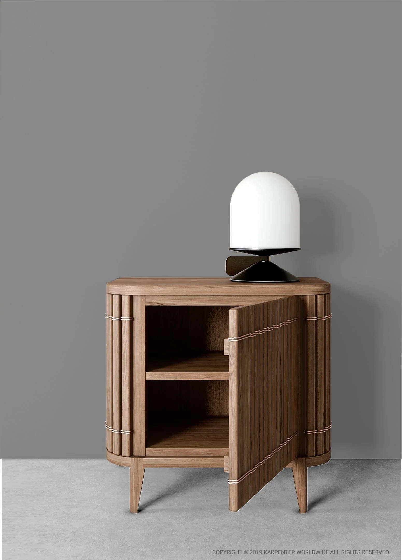 Koppar Side Table Left Hinges - European Oak - Image 6