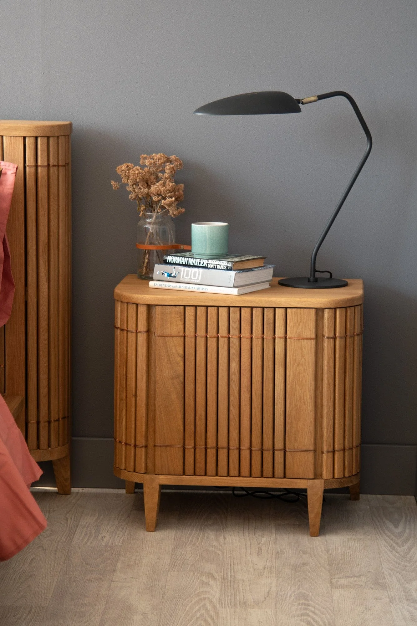 Koppar Side Table Left Hinges - European Oak - Image 7