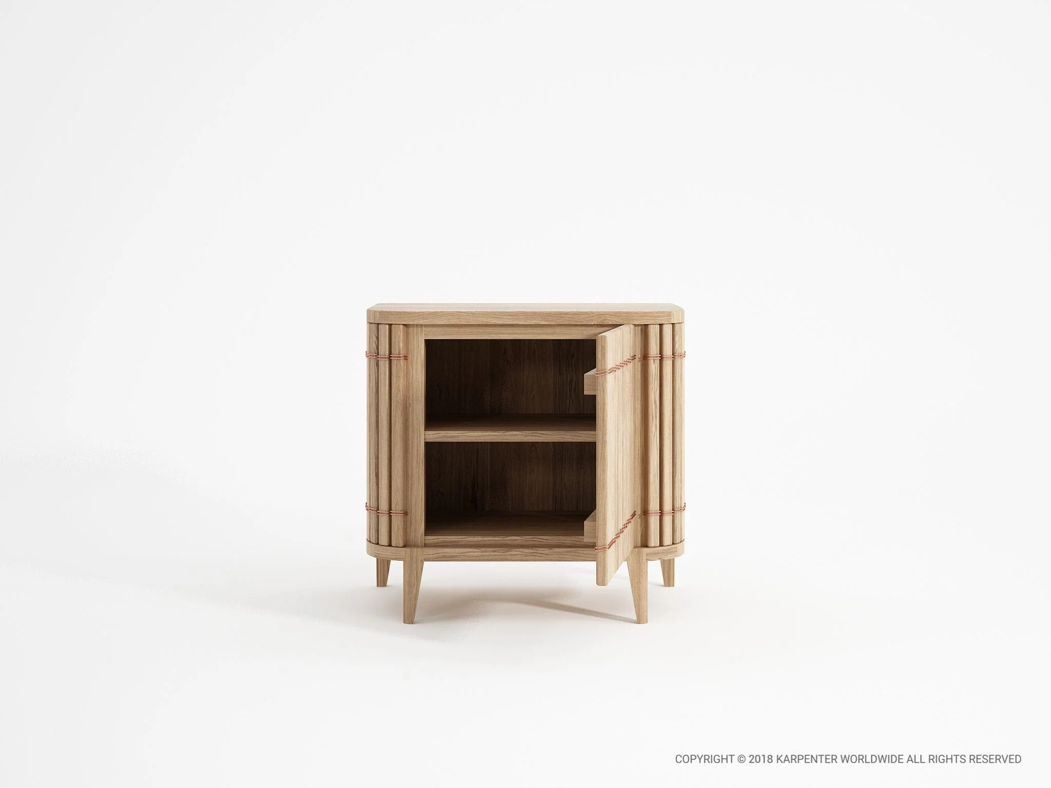 Koppar Side Table Right Hinges - European Oak - Image 7