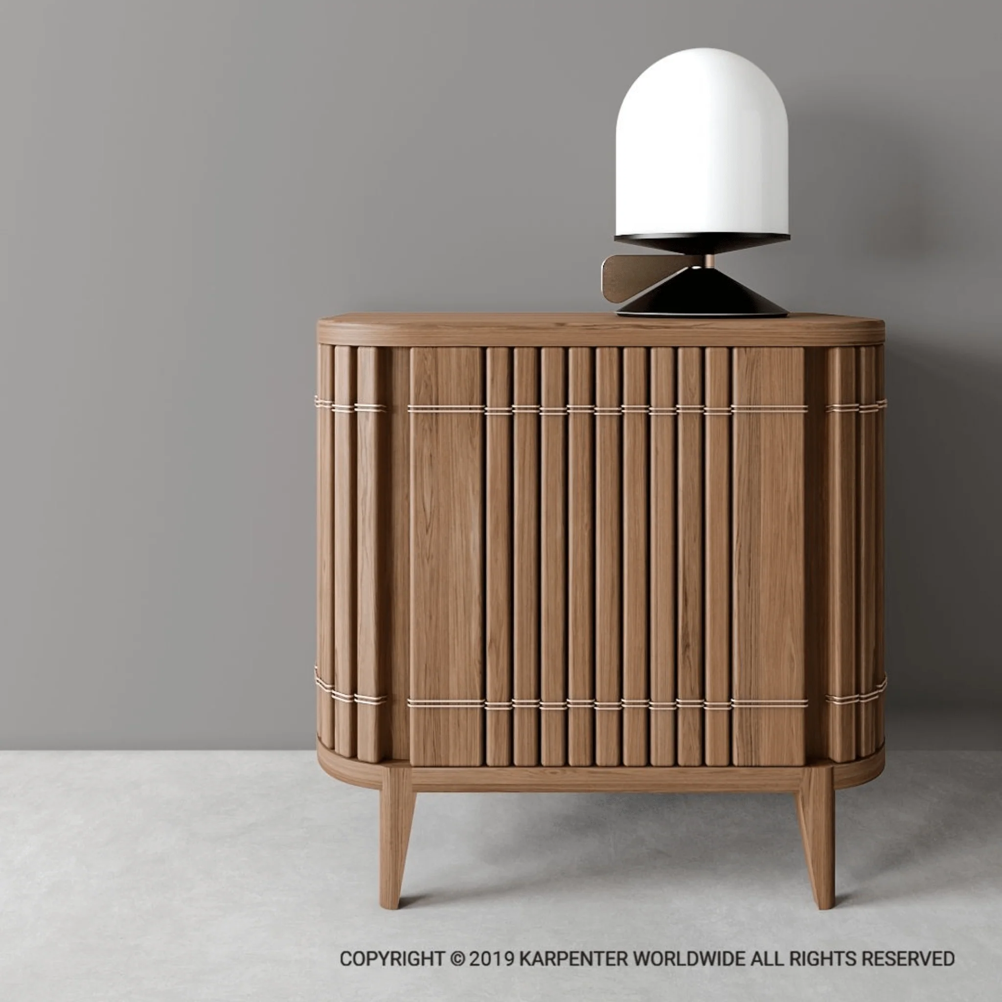 Koppar Side Table Left Hinges- FSC Recycled Teak - Image 2