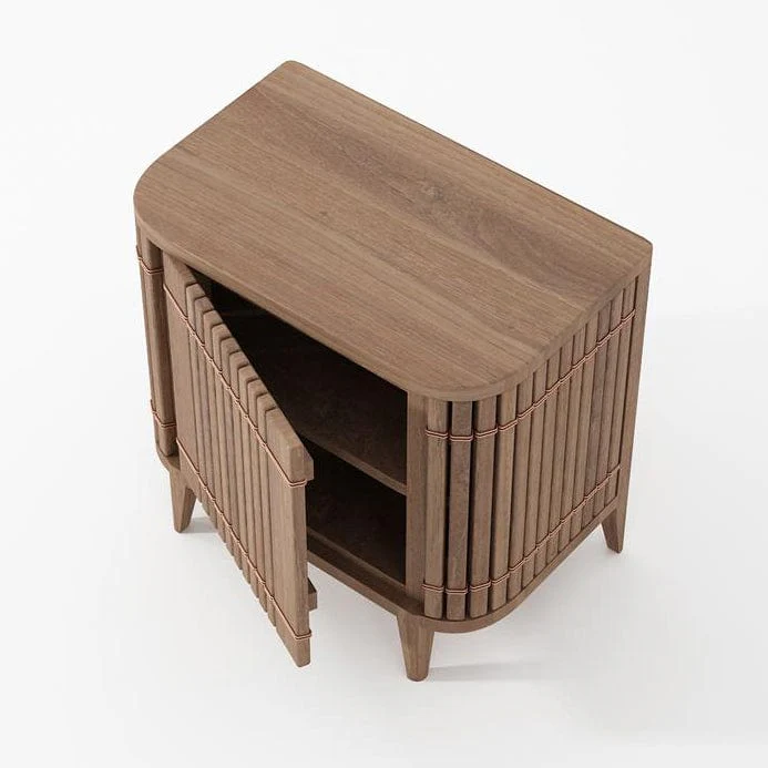 Koppar Side Table Left Hinges- FSC Recycled Teak - Image 6