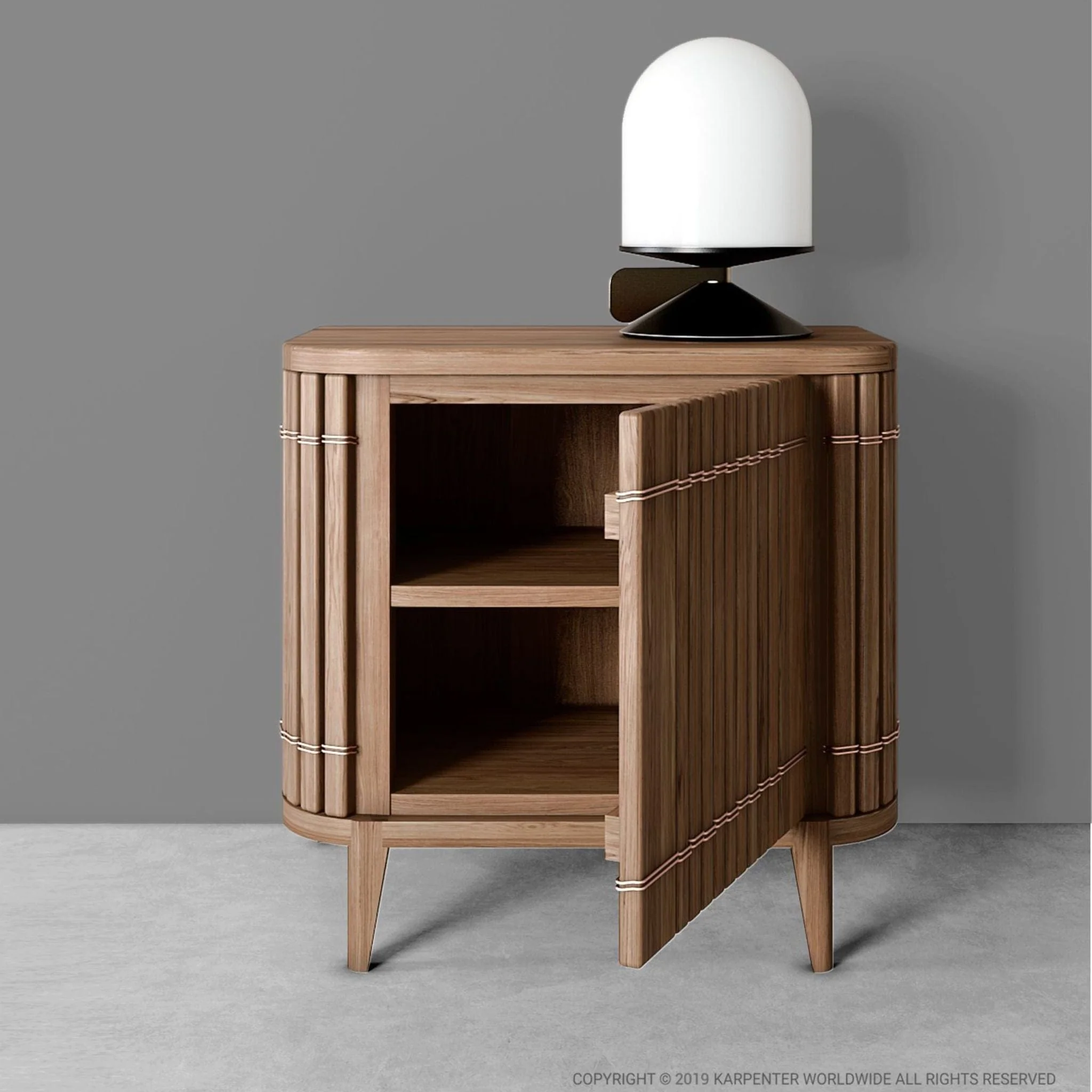Koppar Side Table Left Hinges- FSC Recycled Teak - Image 7