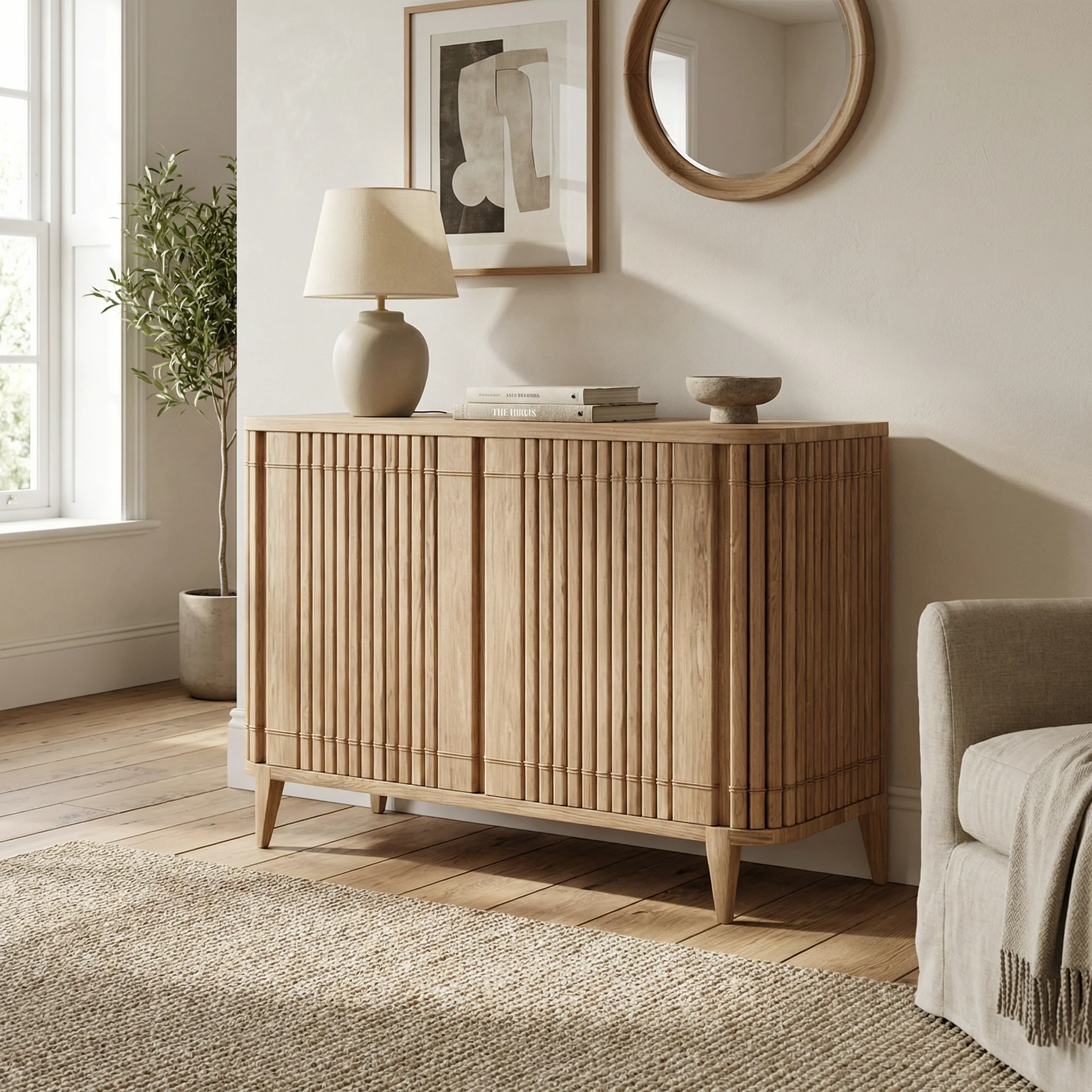Koppar Sideboard with 2 Doors - European Oak - Image 3