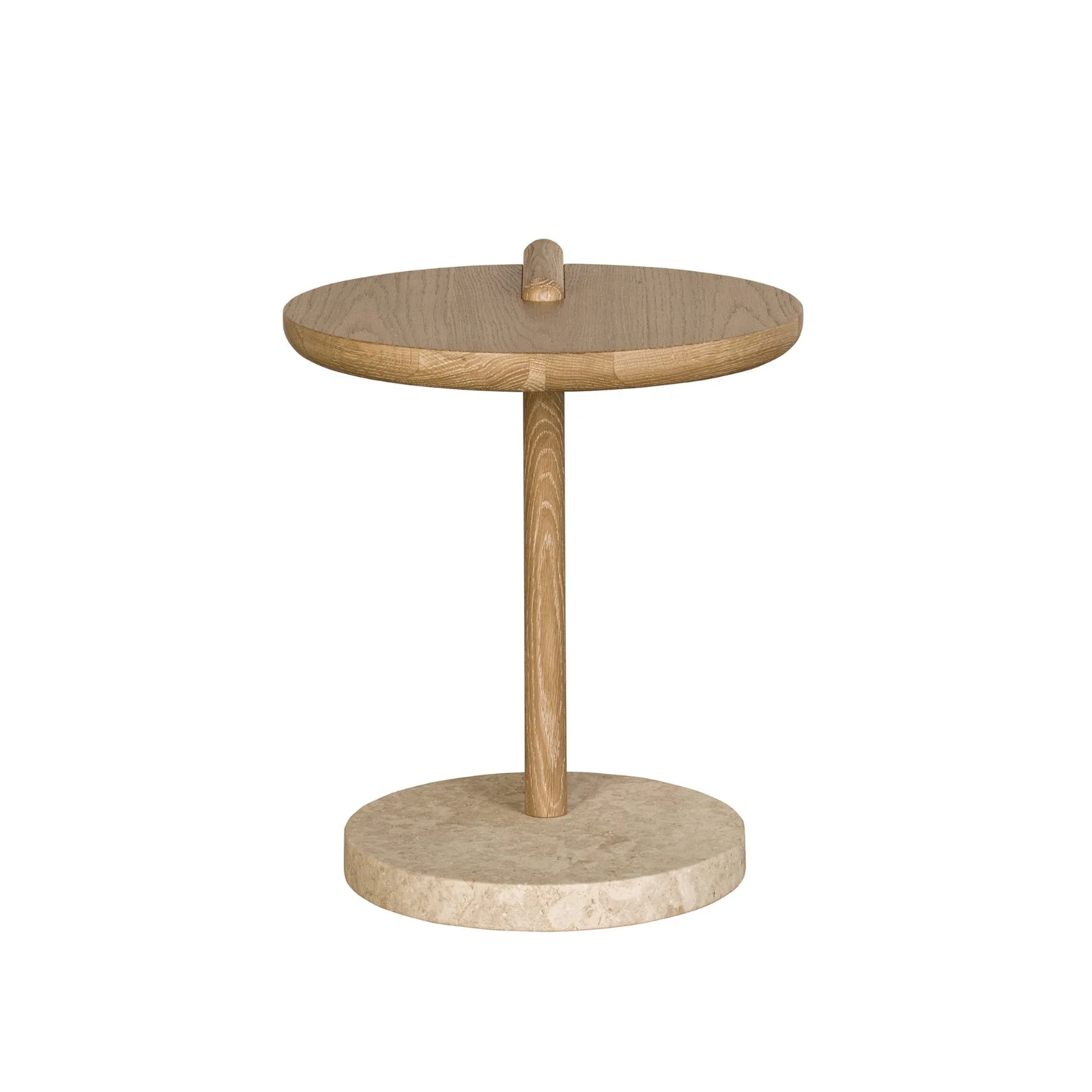 Leo Side table - Natural - Creme Marble