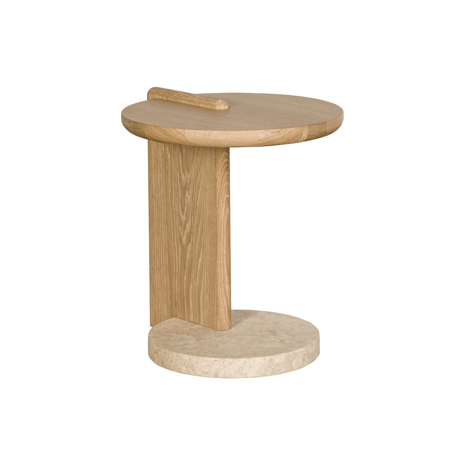 Leo Side table - Natural - Creme Marble - Image 3