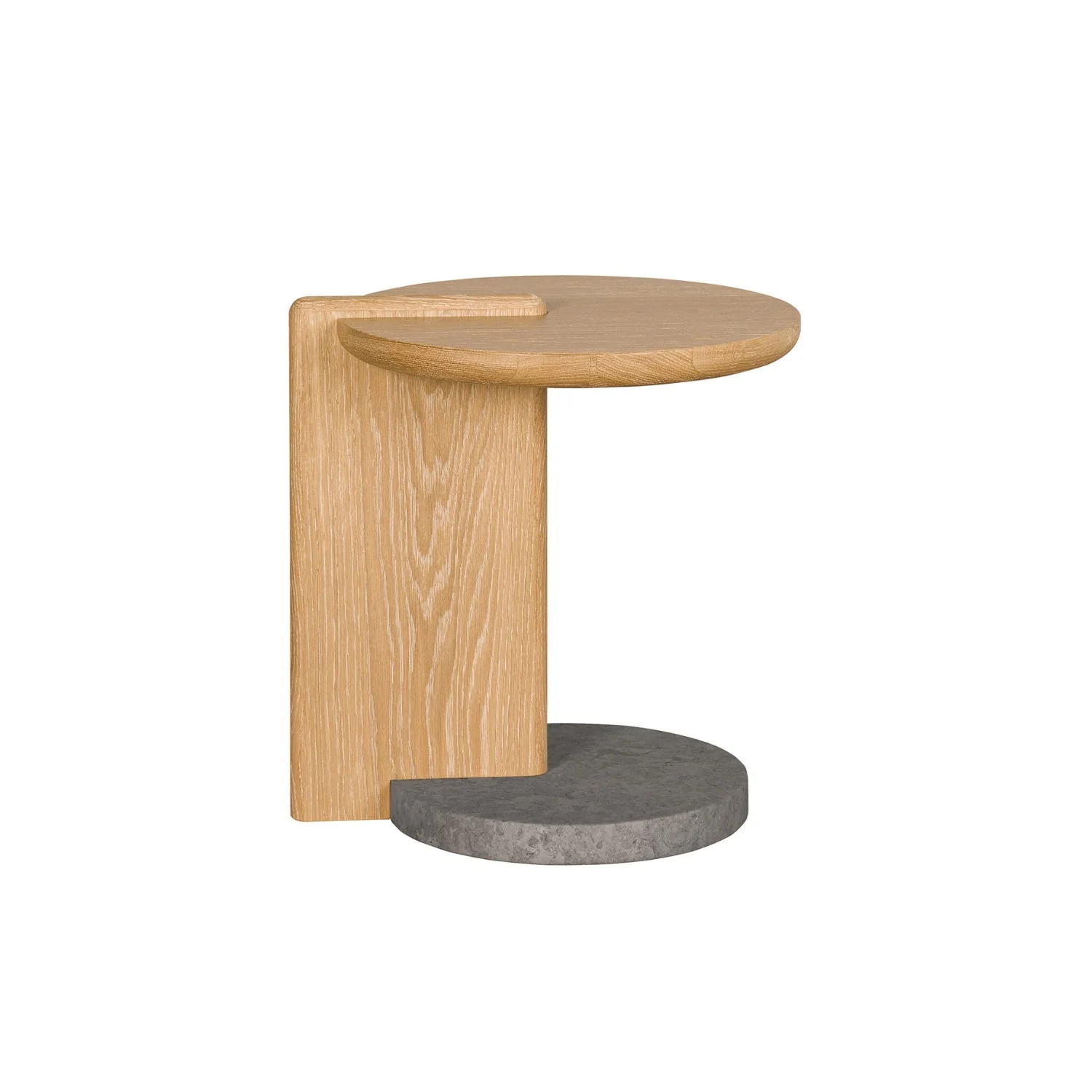 Leo Side Table - Natural - Grey Marble - Image 5