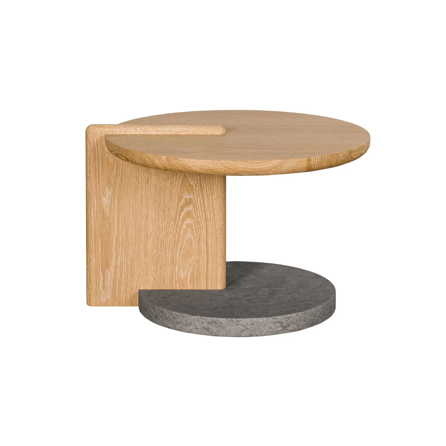 Leo Small Coffee Table - Natural - Grey Marble - Image 4