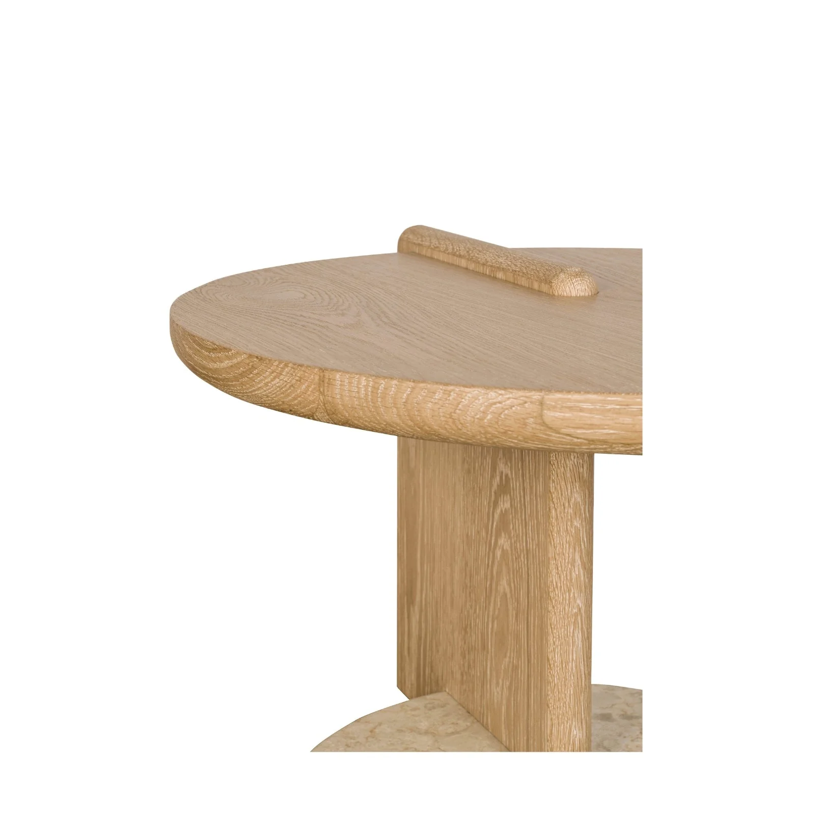Leo Small Coffee Table - Oak End Grain - Creme Marble - Image 6