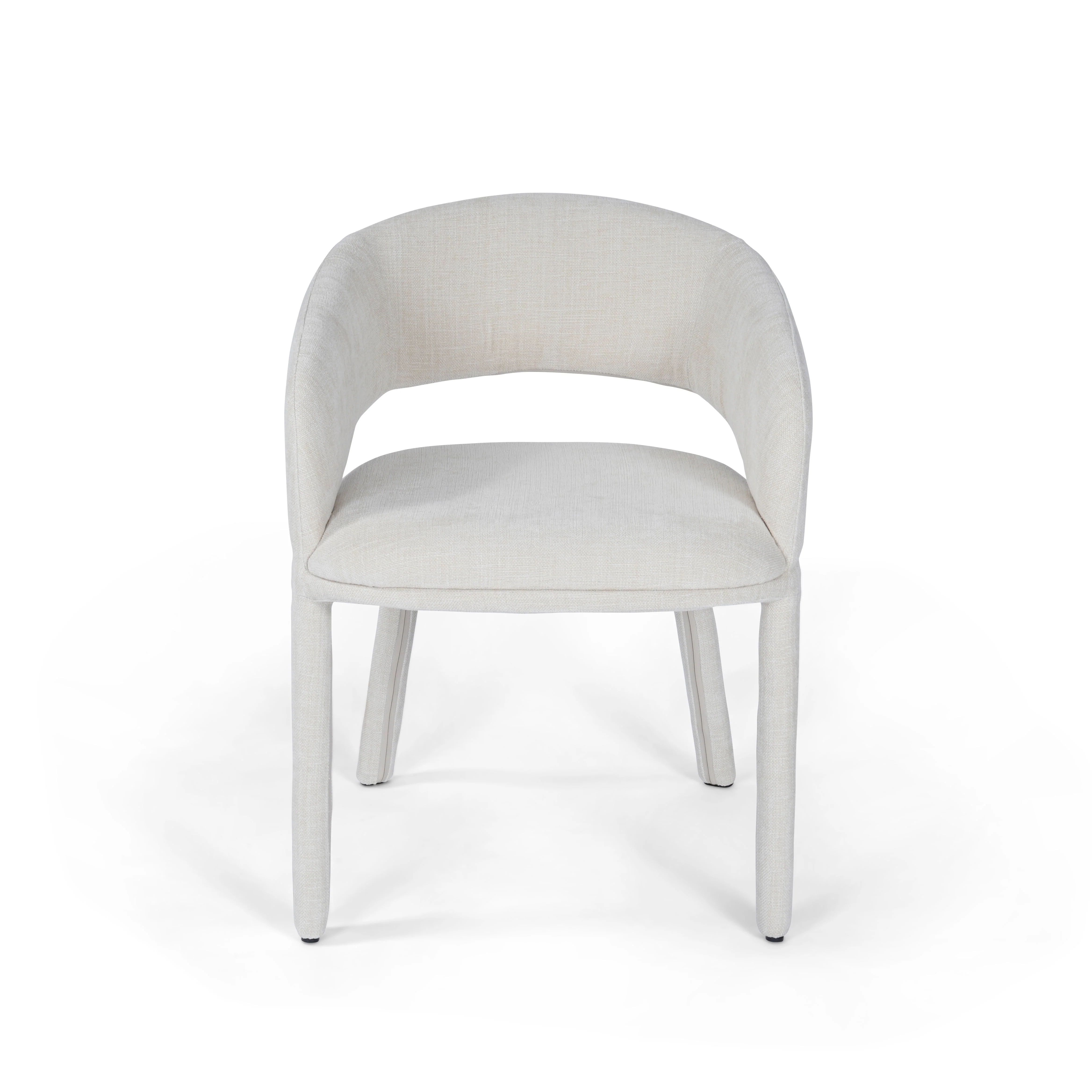 Lola Dining Chair Natural Vanilla Upholstery - Image 4