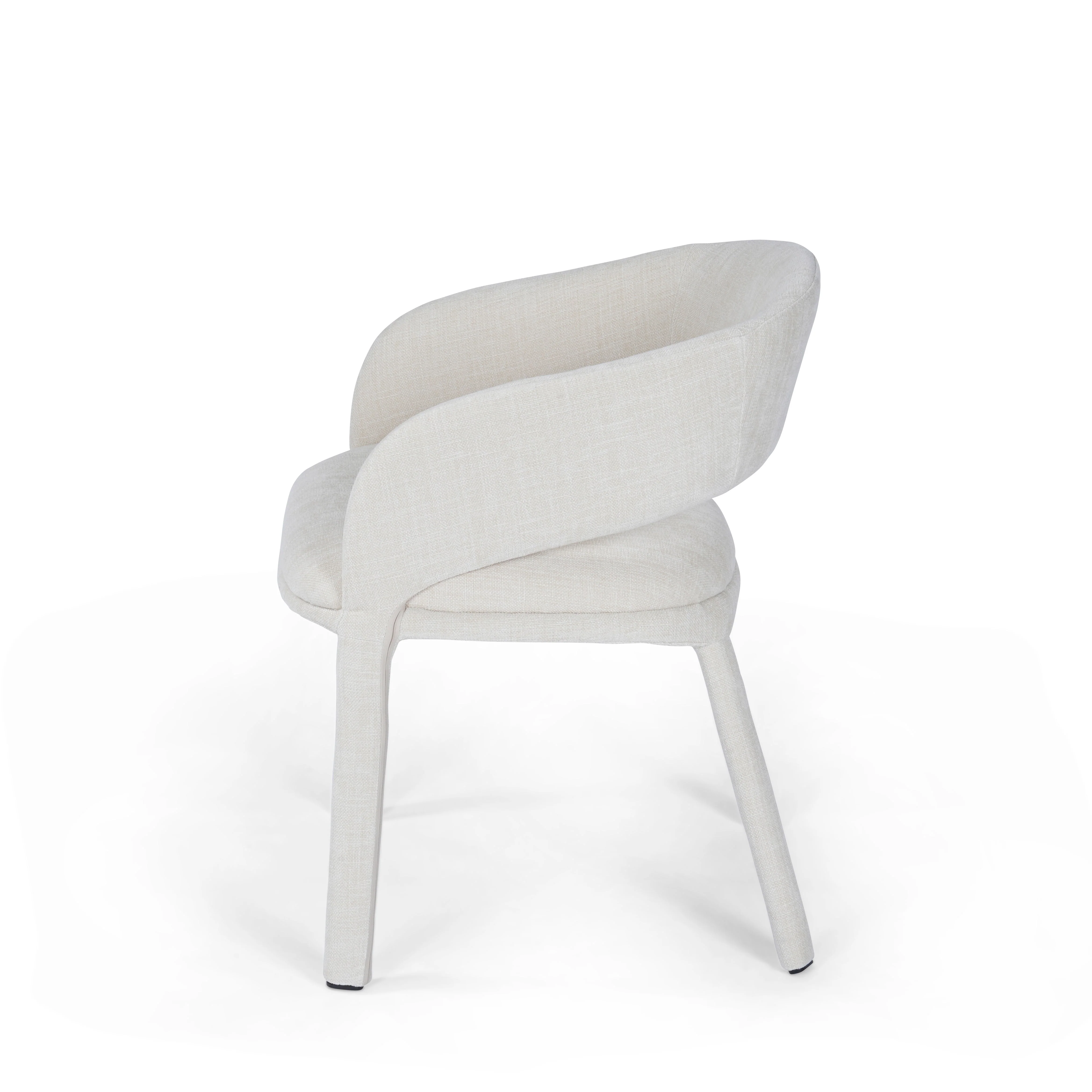 Lola Dining Chair Natural Vanilla Upholstery - Image 8