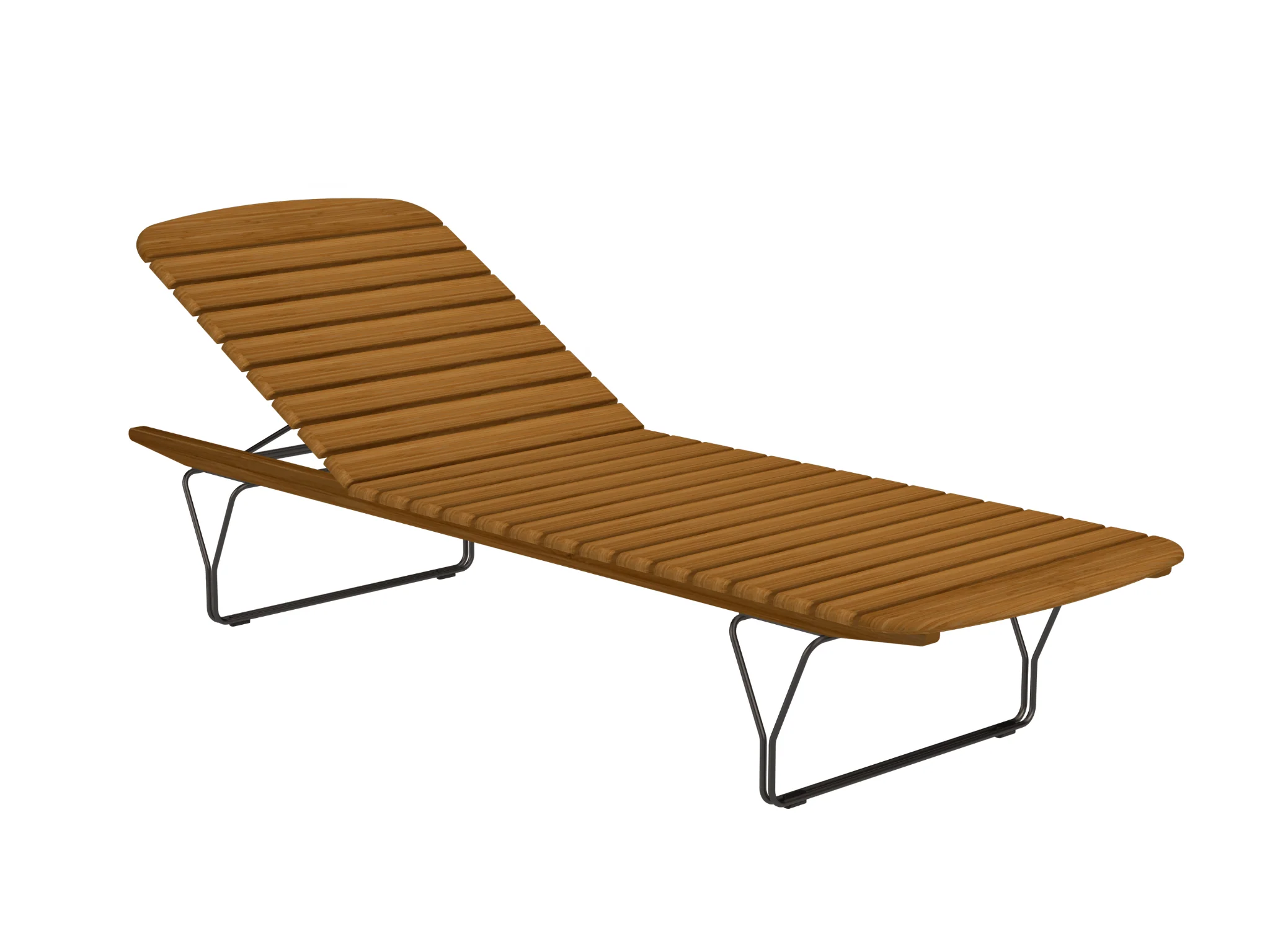 Molo Bamboo Sunlounger with Cushion - Char - Image 6