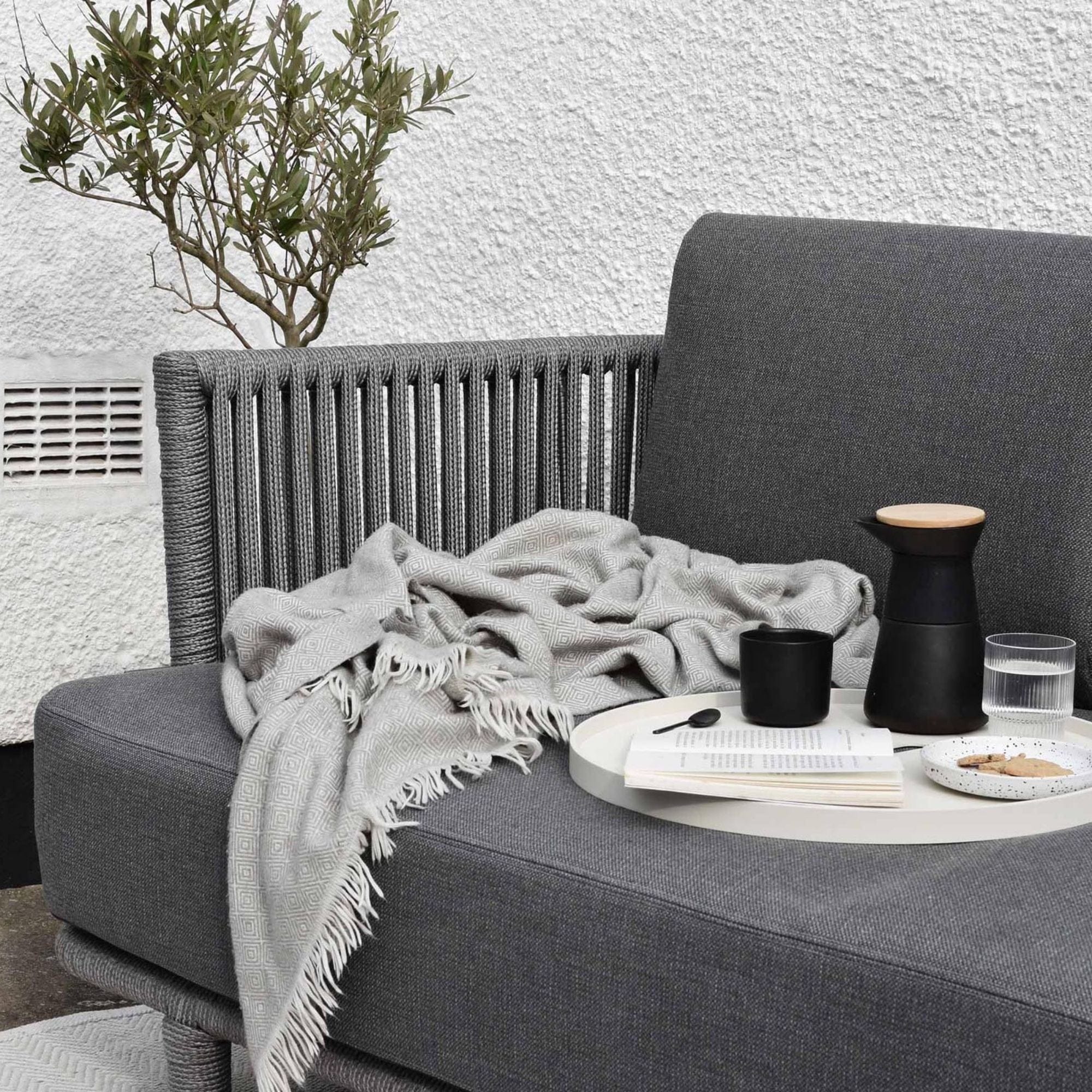 Moments 2 Seater Sofa Right with Cushion Set - Grey - Image 4
