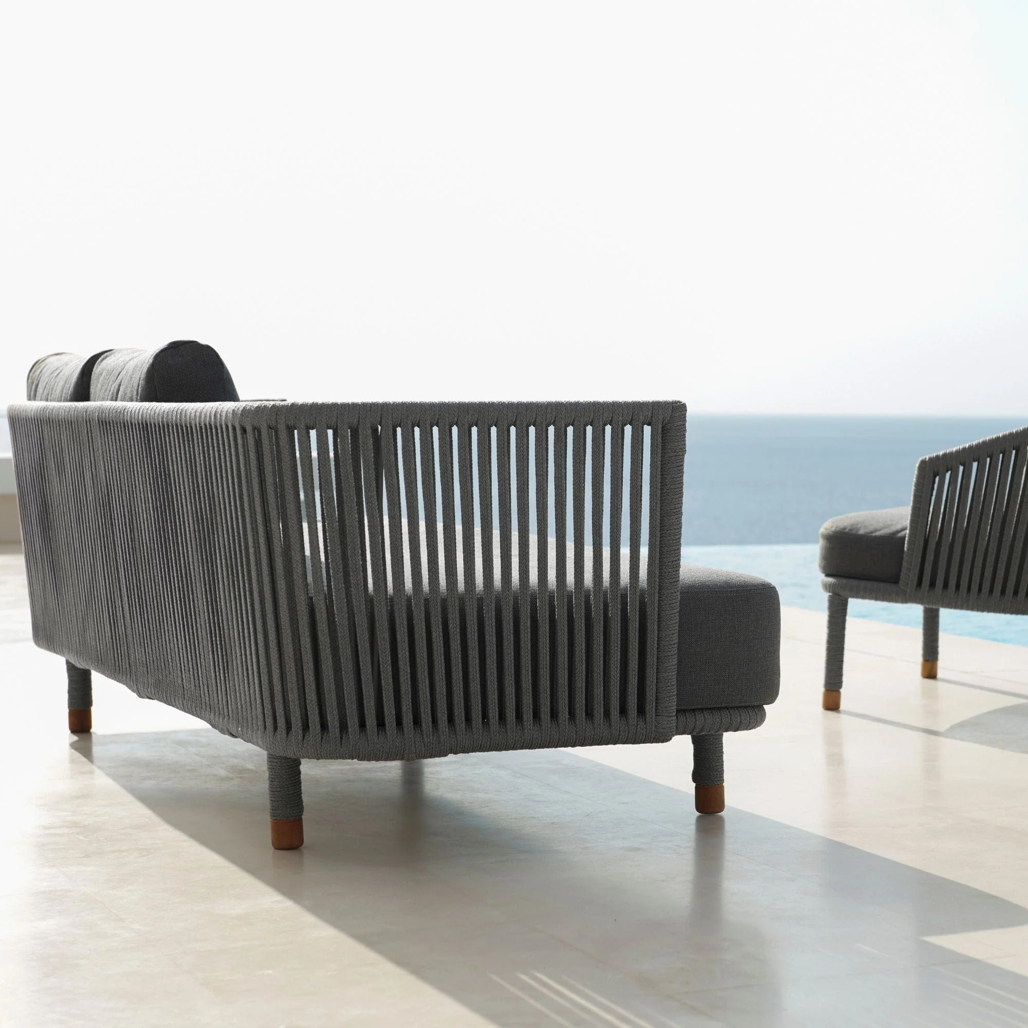 Moments 2 Seater Sofa Right with Cushion Set - Grey - Image 7