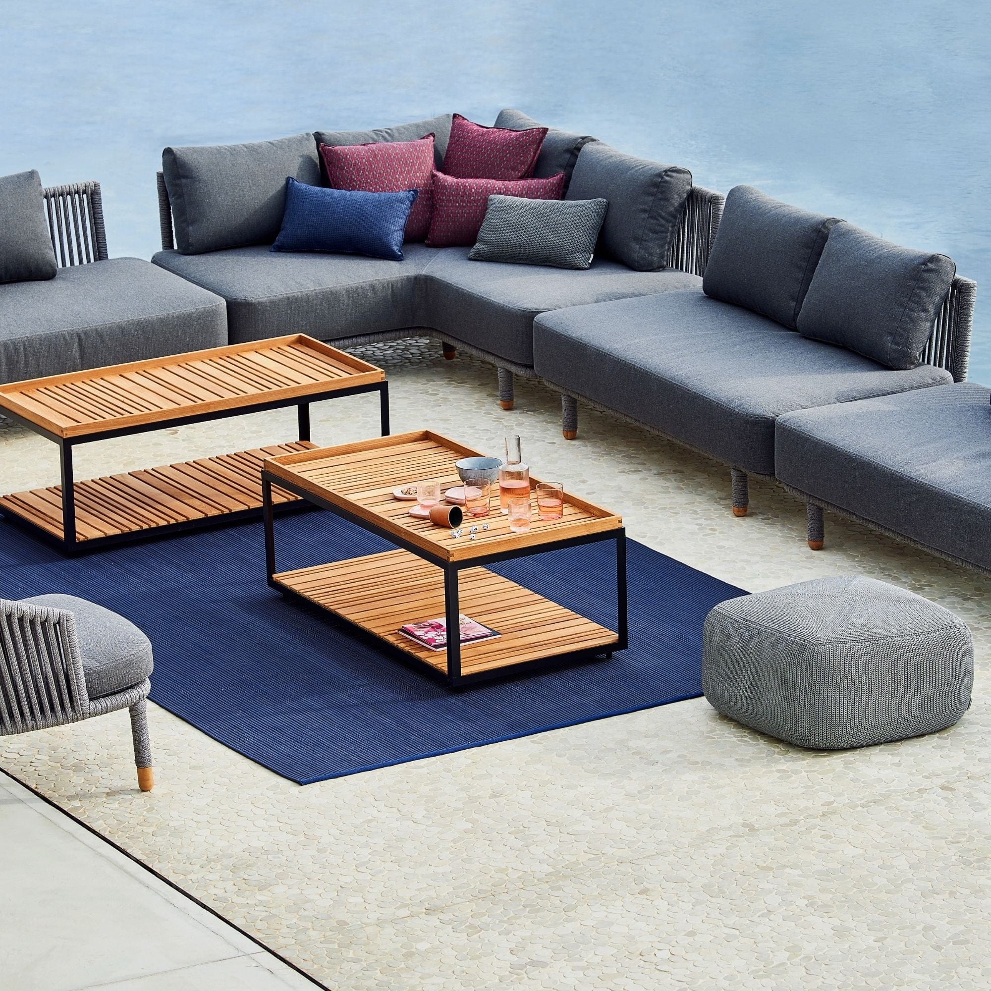 Moments 2 Seater Sofa Right with Cushion Set - Grey - Image 8